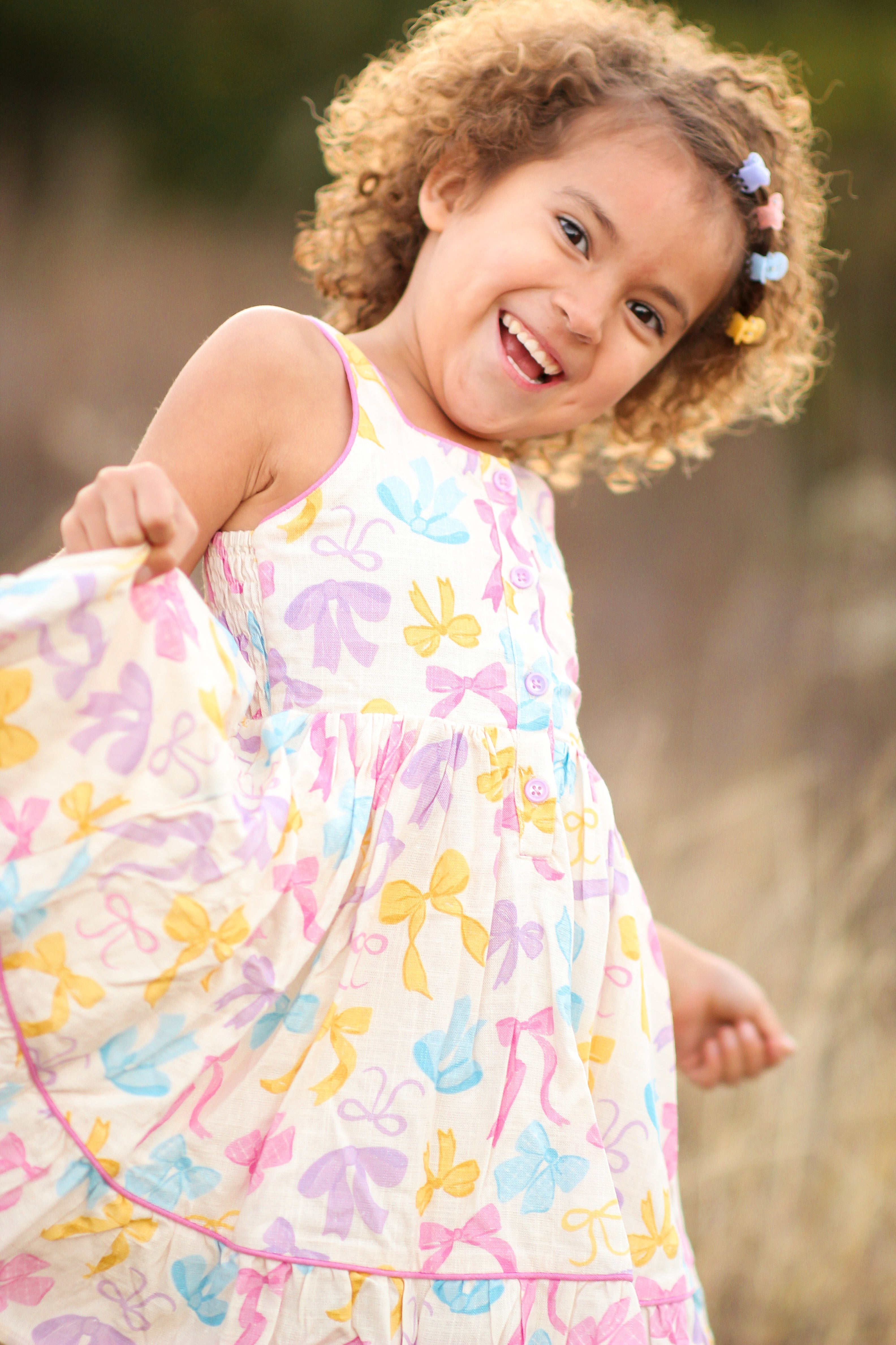 Elara Knit Dress - Bow Bliss