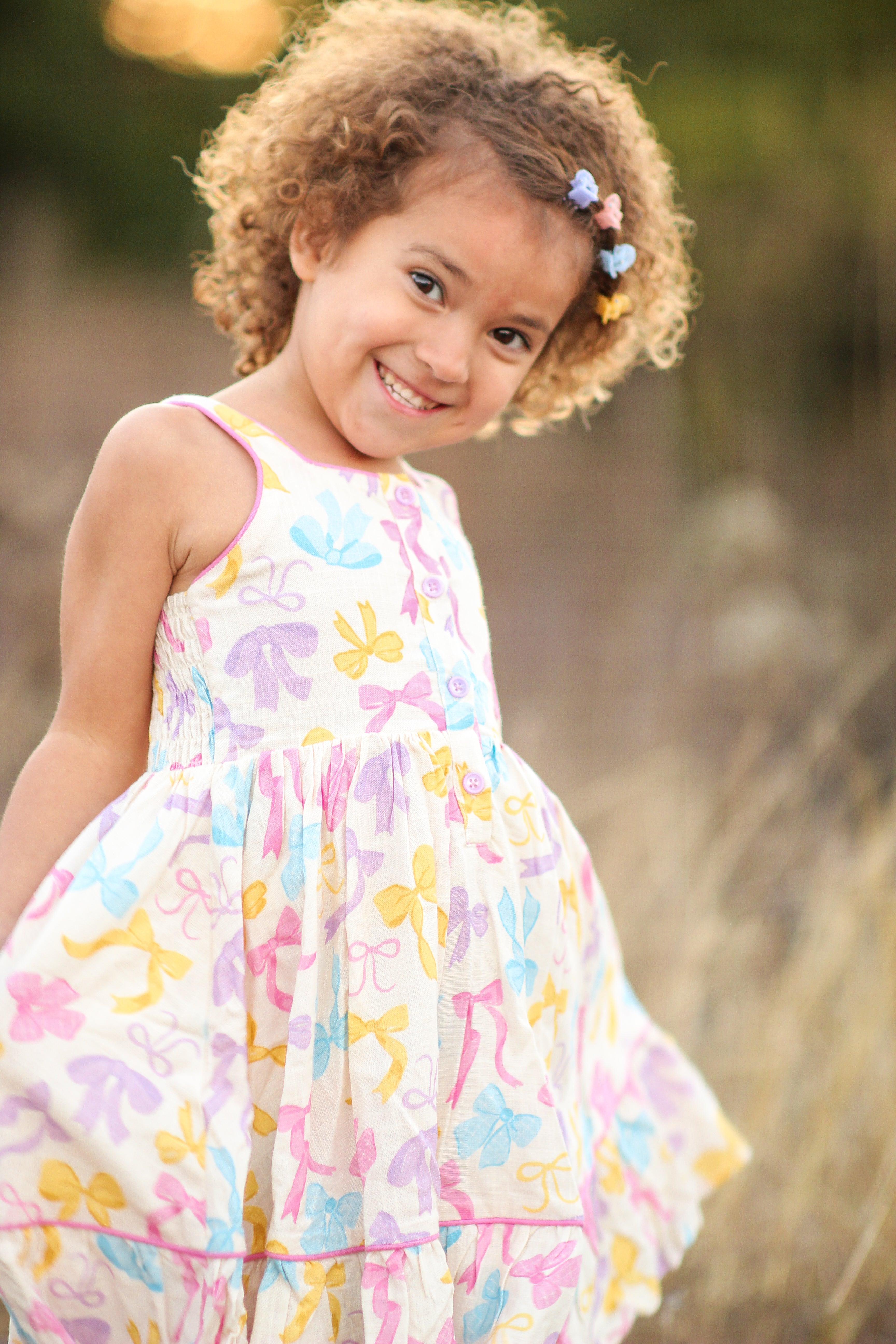 Elara Knit Dress - Bow Bliss