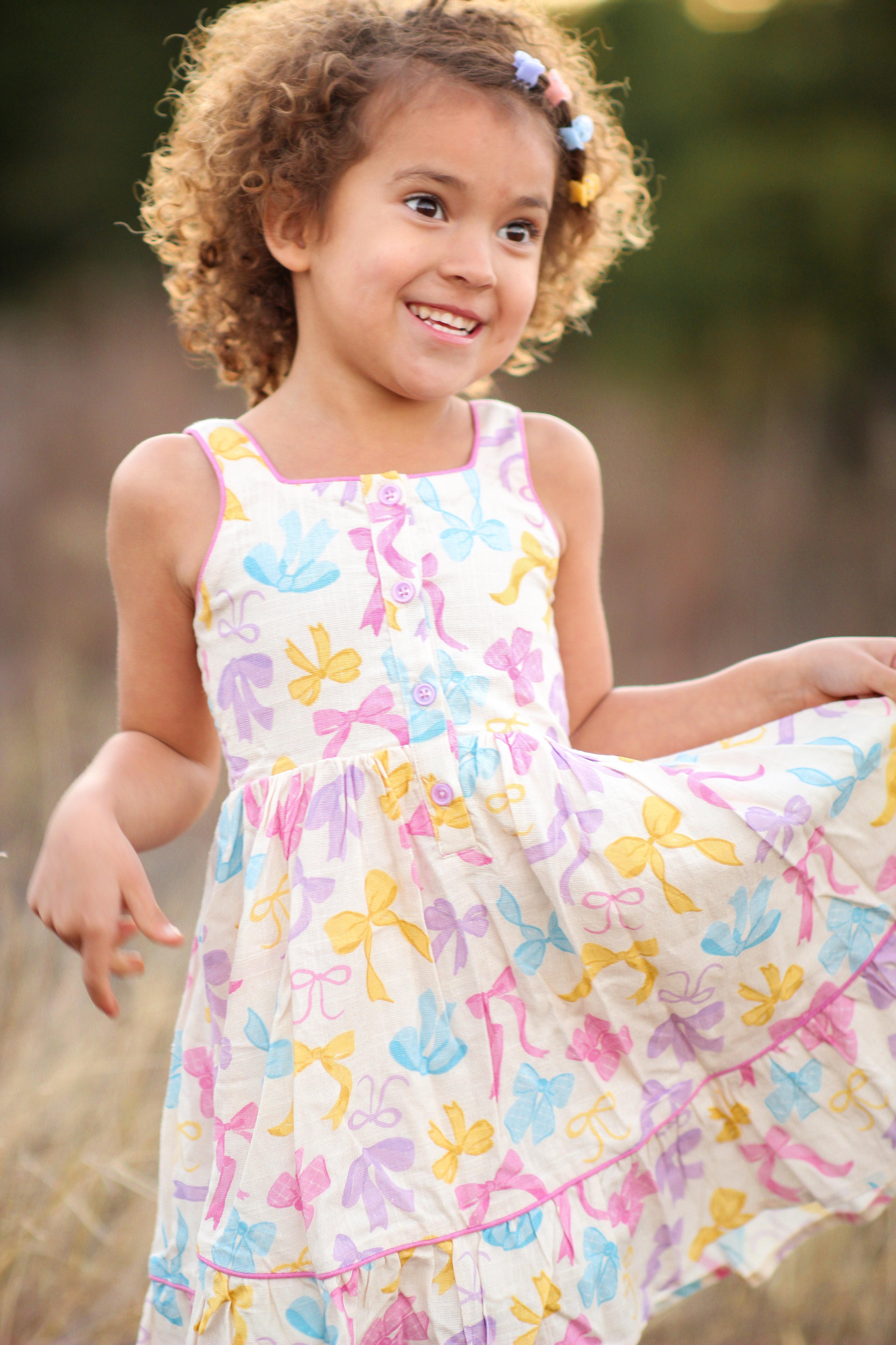 Elara Knit Dress - Bow Bliss