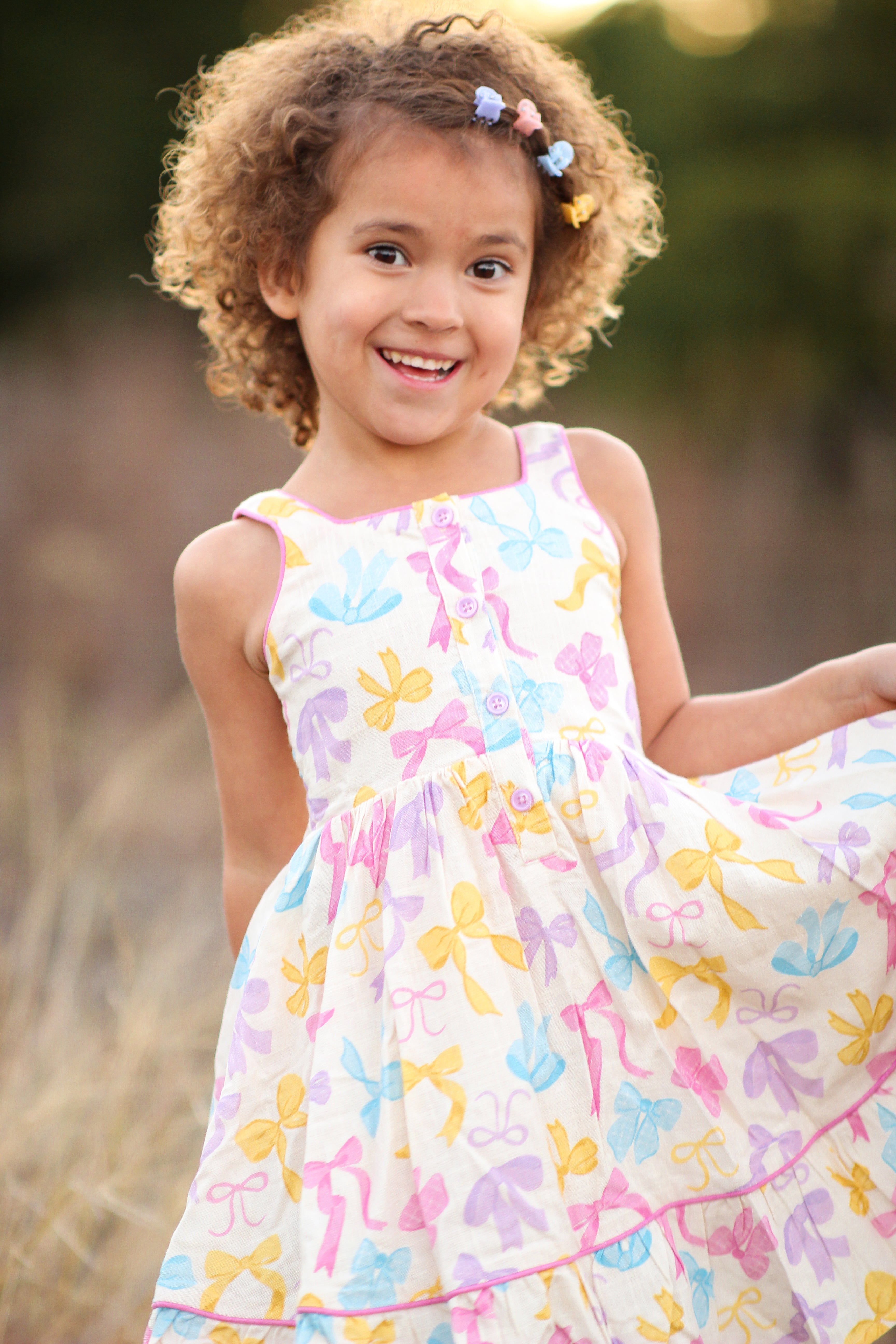 Elara Knit Dress - Bow Bliss