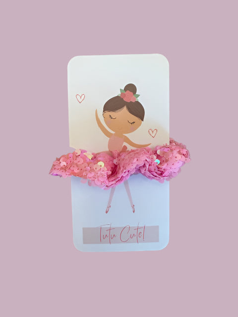 Sequin Scrunchie - Bubblegum Pink