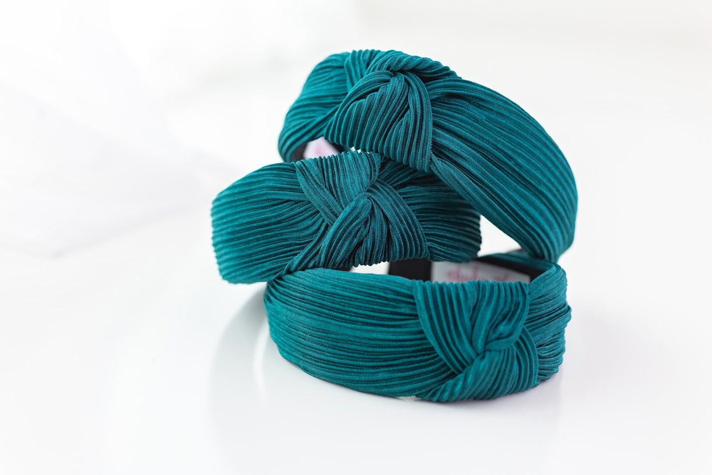 Knot Satin Headband - Evergreen