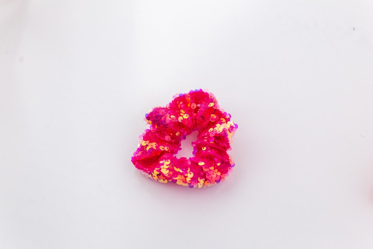 Sequin Scrunchie - Hot Pink