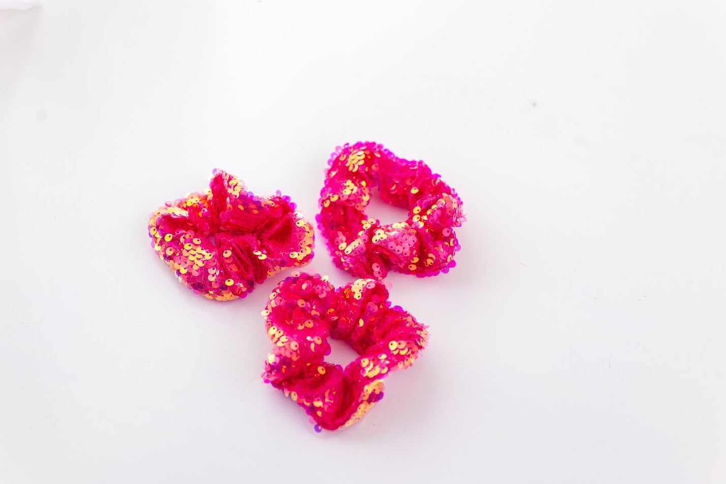 Sequin Scrunchie - Hot Pink