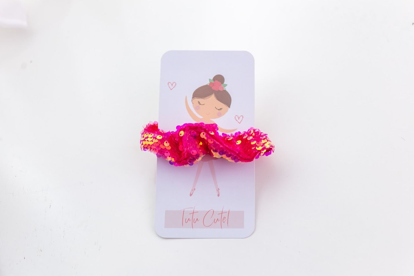 Sequin Scrunchie - Hot Pink