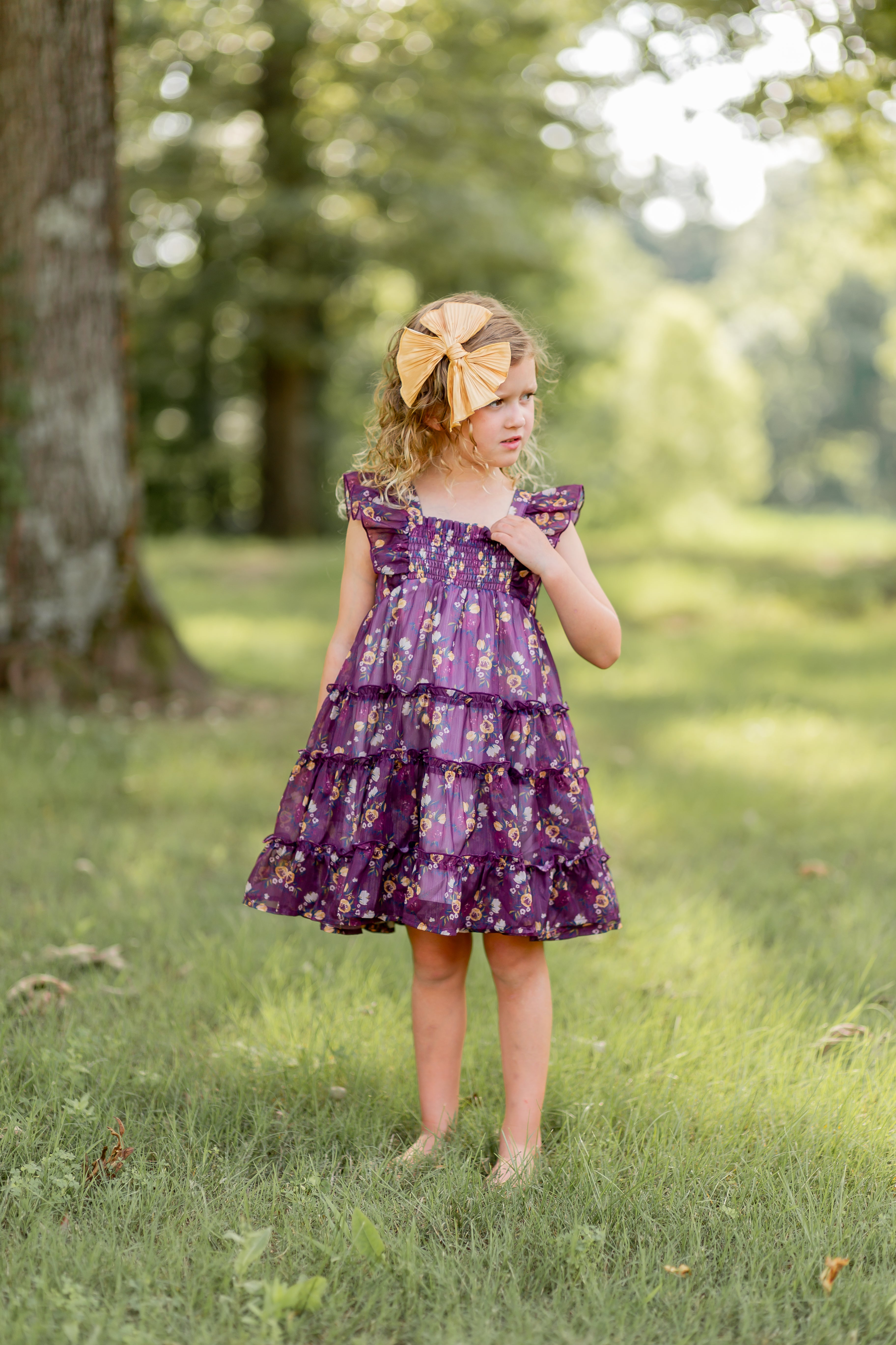Brielle Shimmer Dress - Moonlit Peony (Pre-Order)