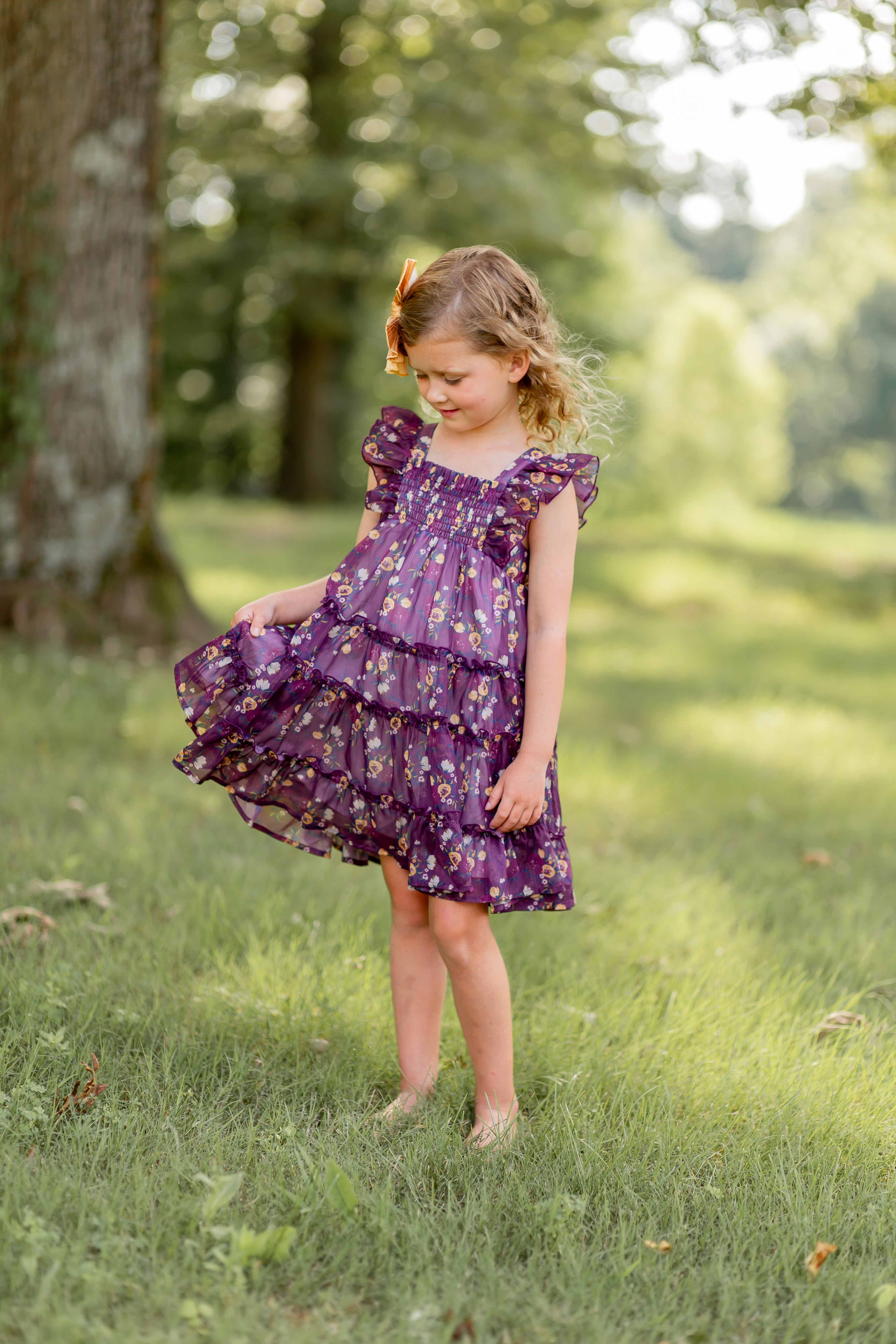Brielle Shimmer Dress - Moonlit Peony (Pre-Order)