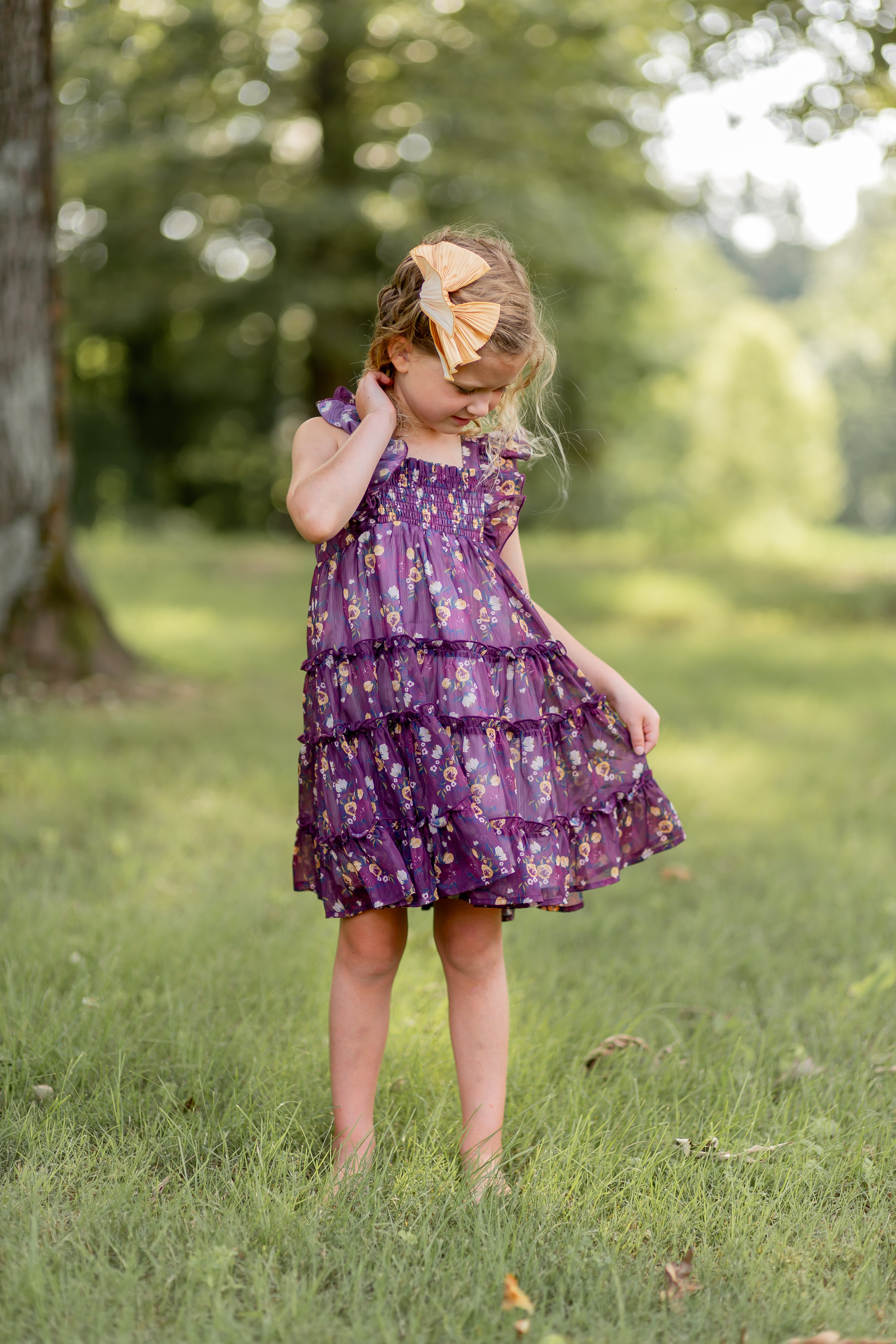 Brielle Shimmer Dress - Moonlit Peony (Pre-Order)