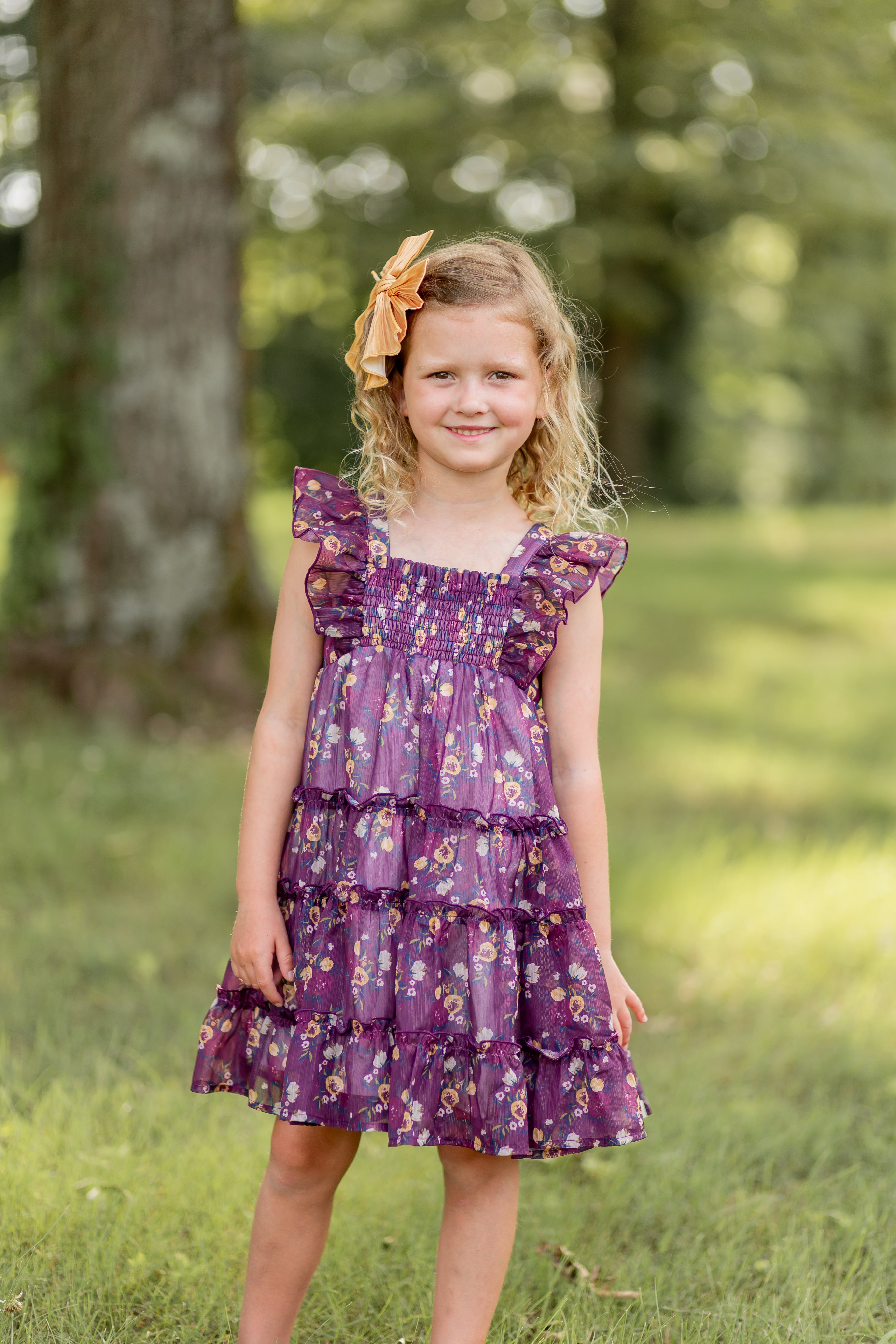 Brielle Shimmer Dress - Moonlit Peony (Pre-Order)