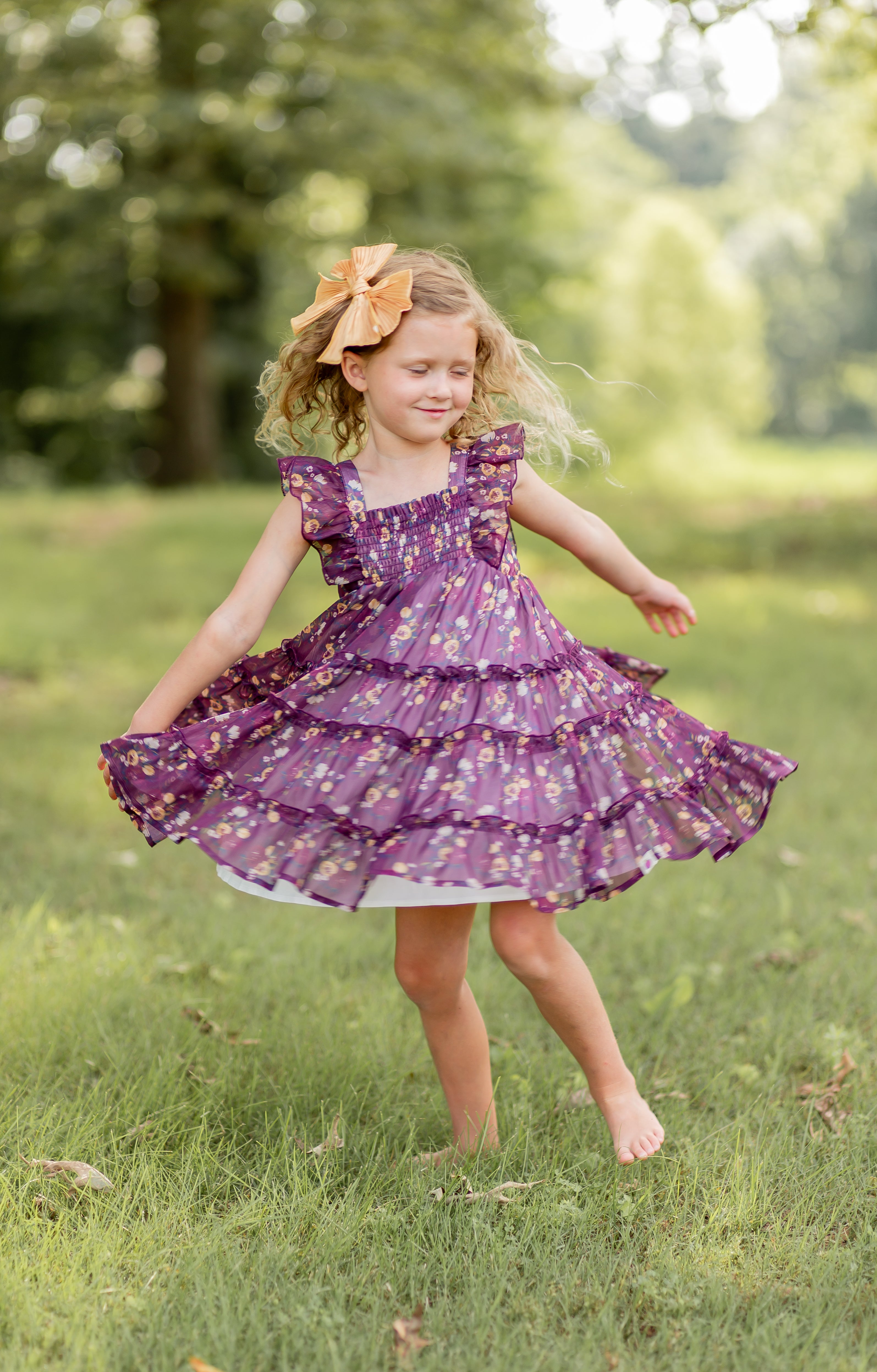 Brielle Shimmer Dress - Moonlit Peony (Pre-Order)
