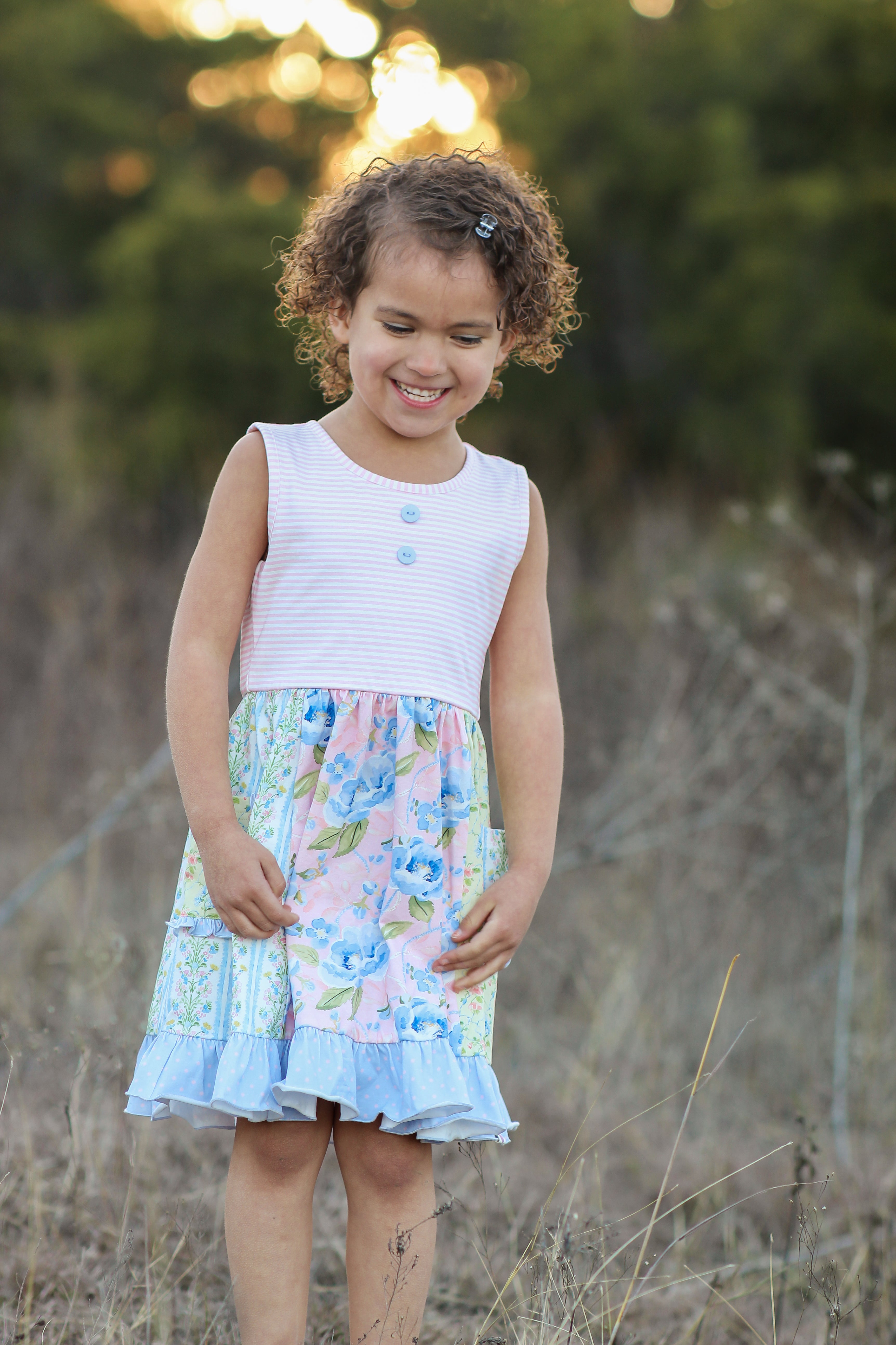 Kate Panel Dress - Blush & Bloom