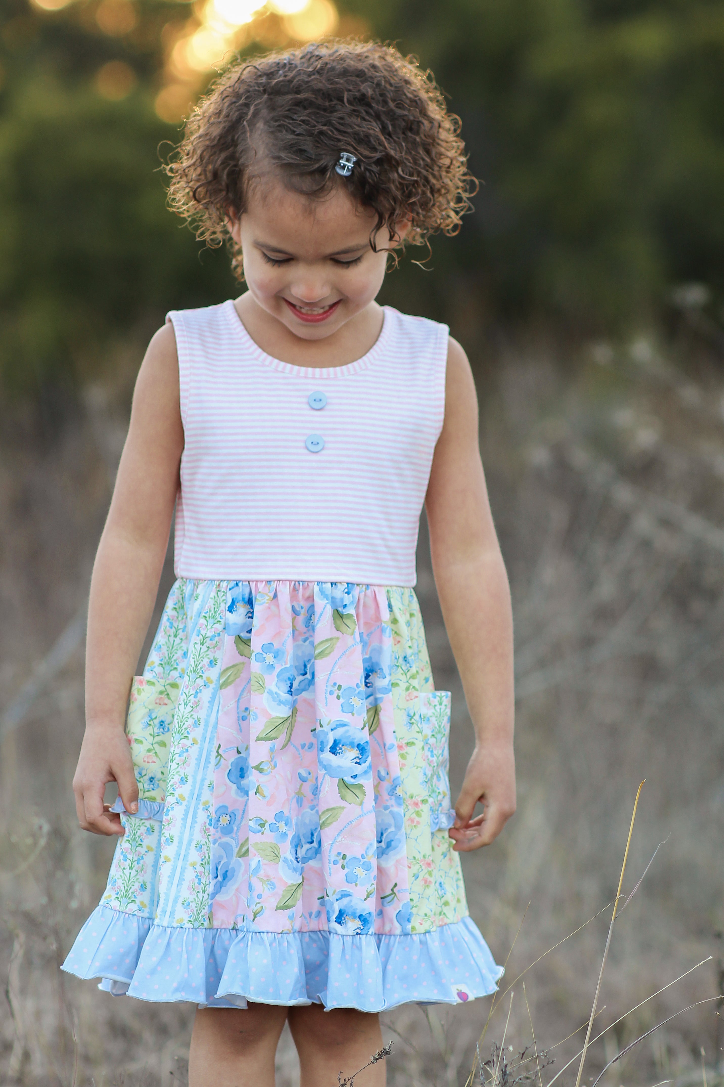 Kate Panel Dress - Blush & Bloom