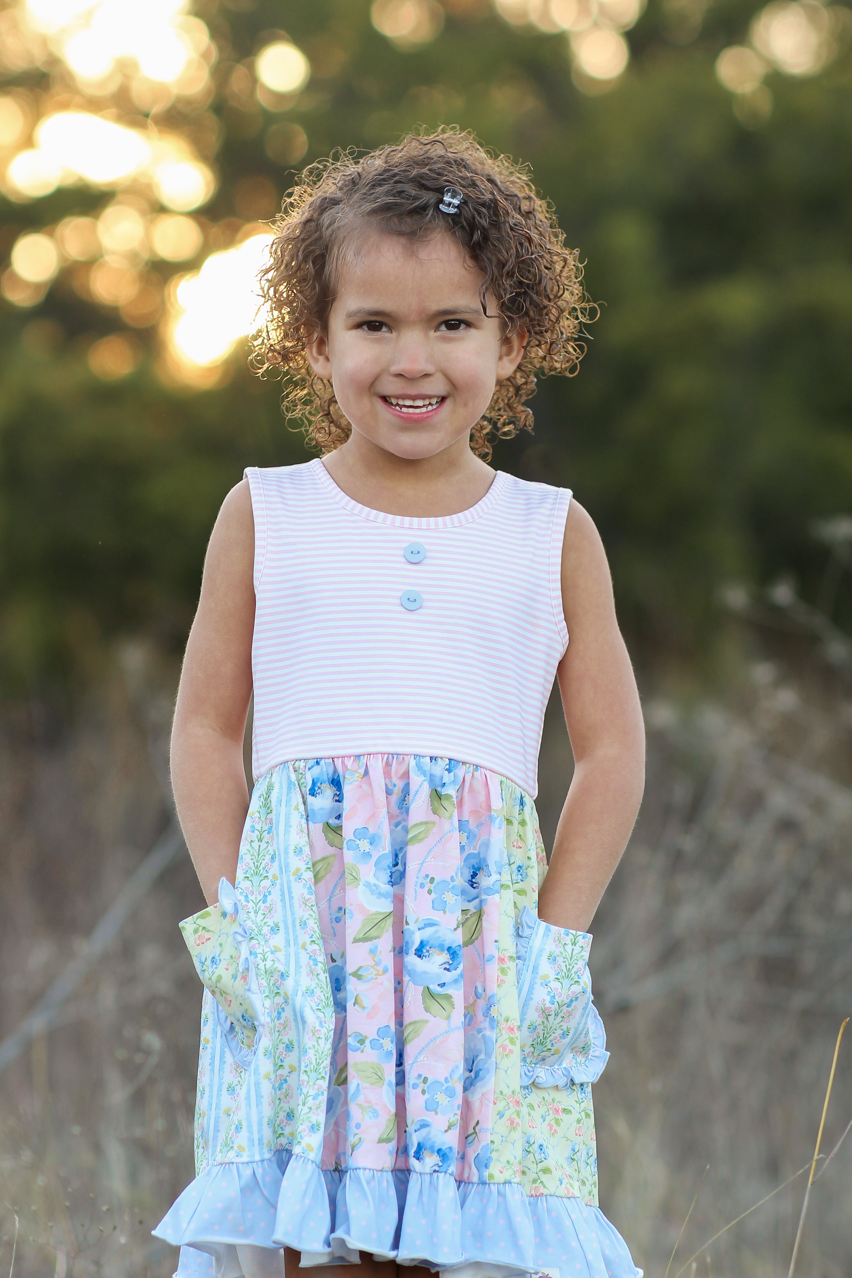 Kate Panel Dress - Blush & Bloom