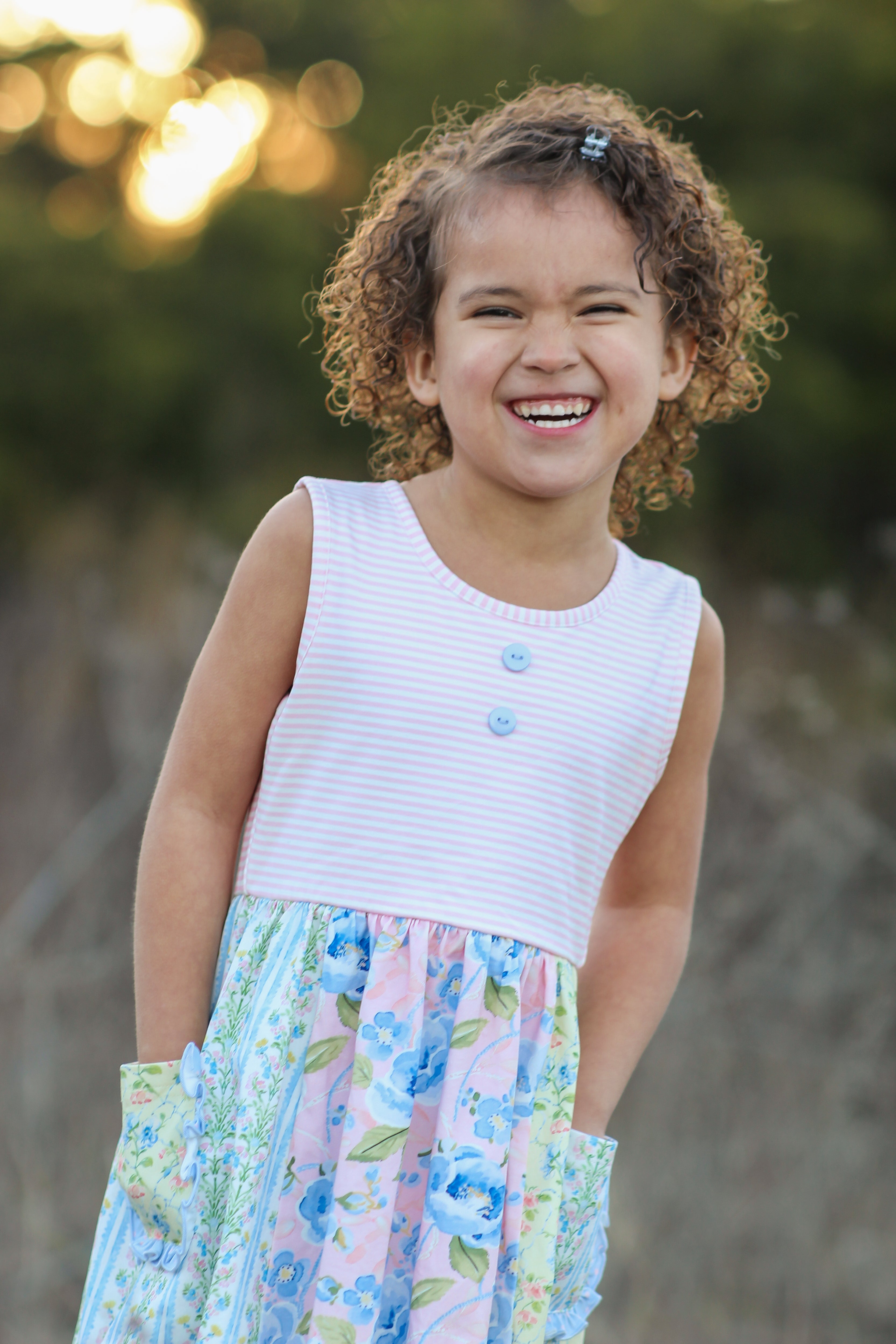 Kate Panel Dress - Blush & Bloom