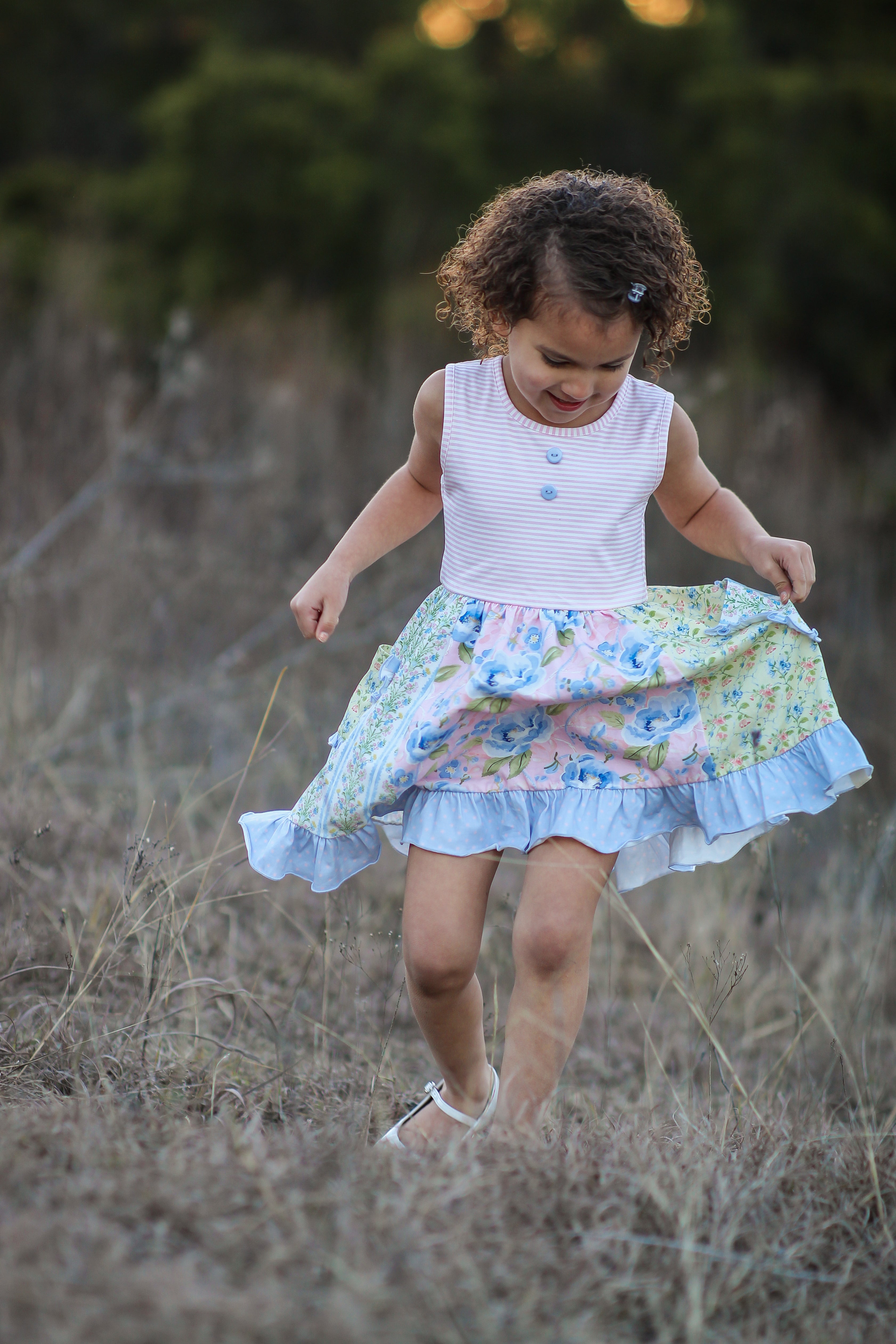 Kate Panel Dress - Blush & Bloom