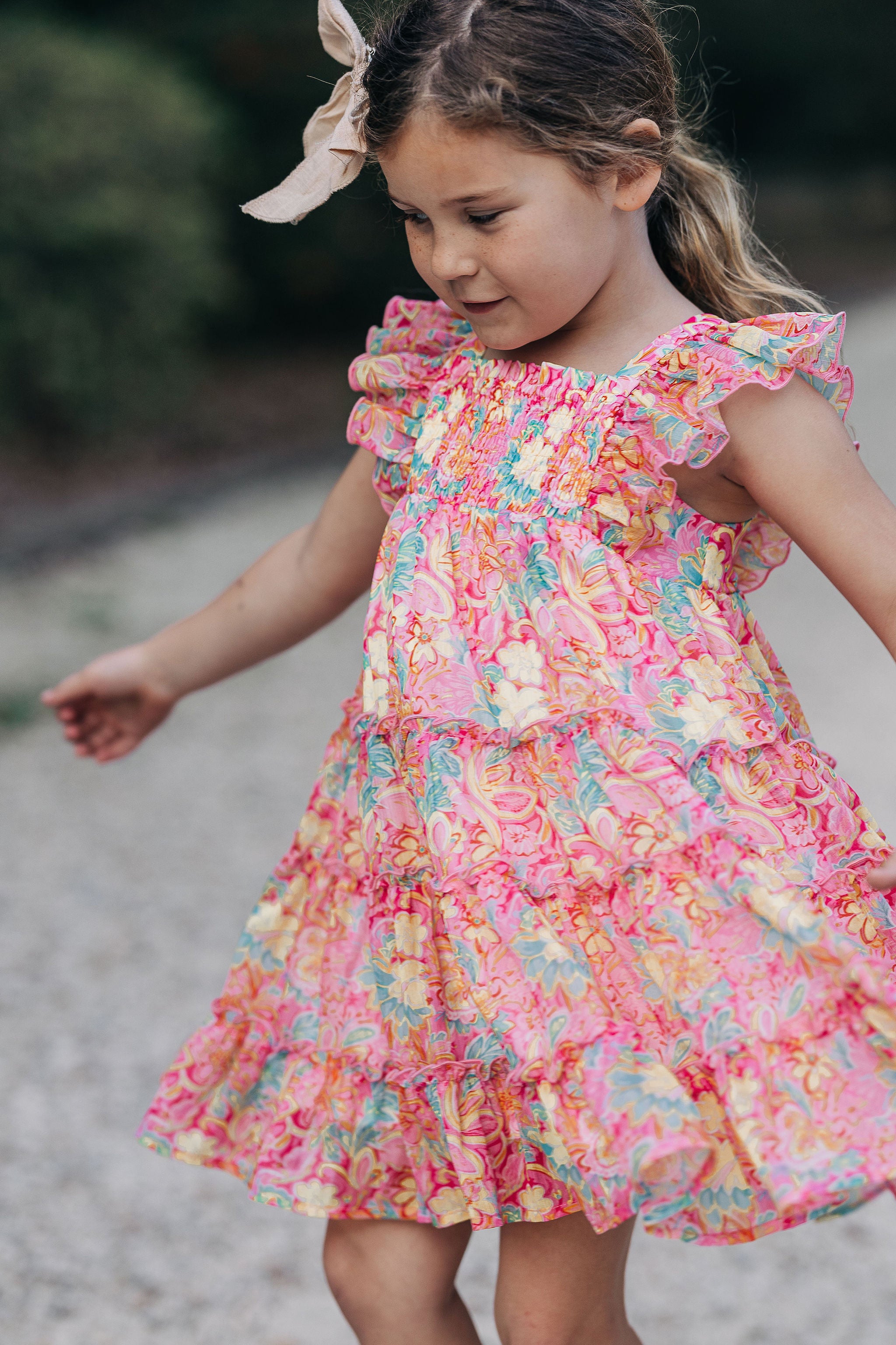 Brielle Shimmer Dress - Hula Pink