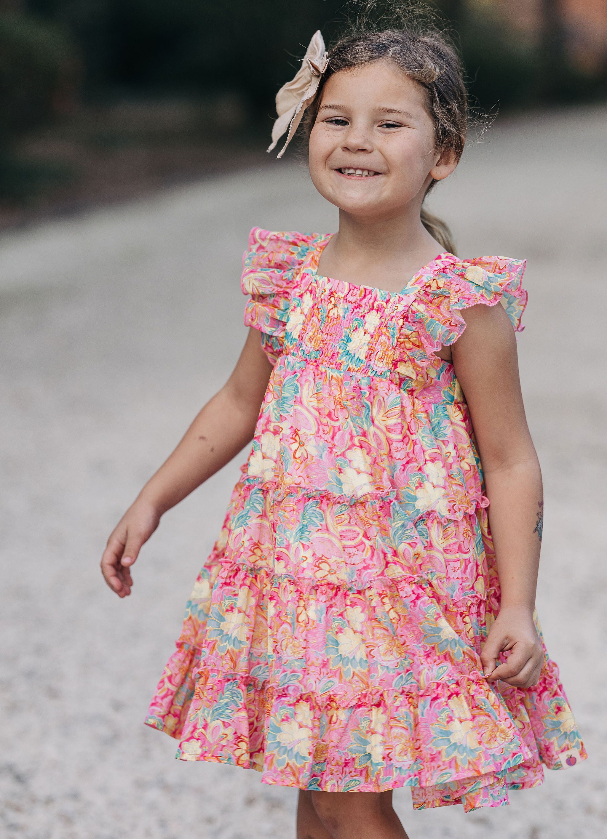 Brielle Shimmer Dress - Hula Pink