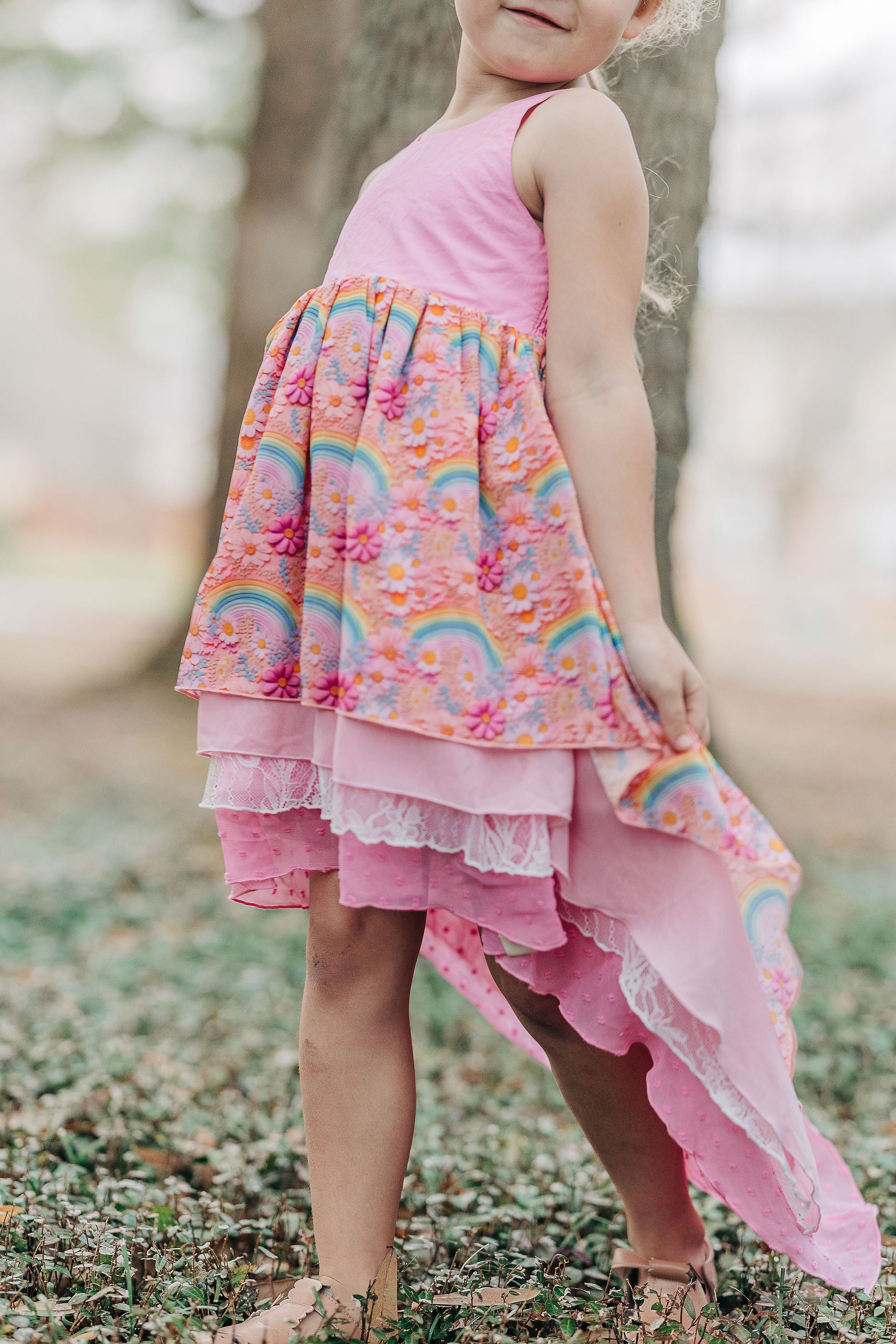 Zoe High-Low Dress - Chasing Rainbows