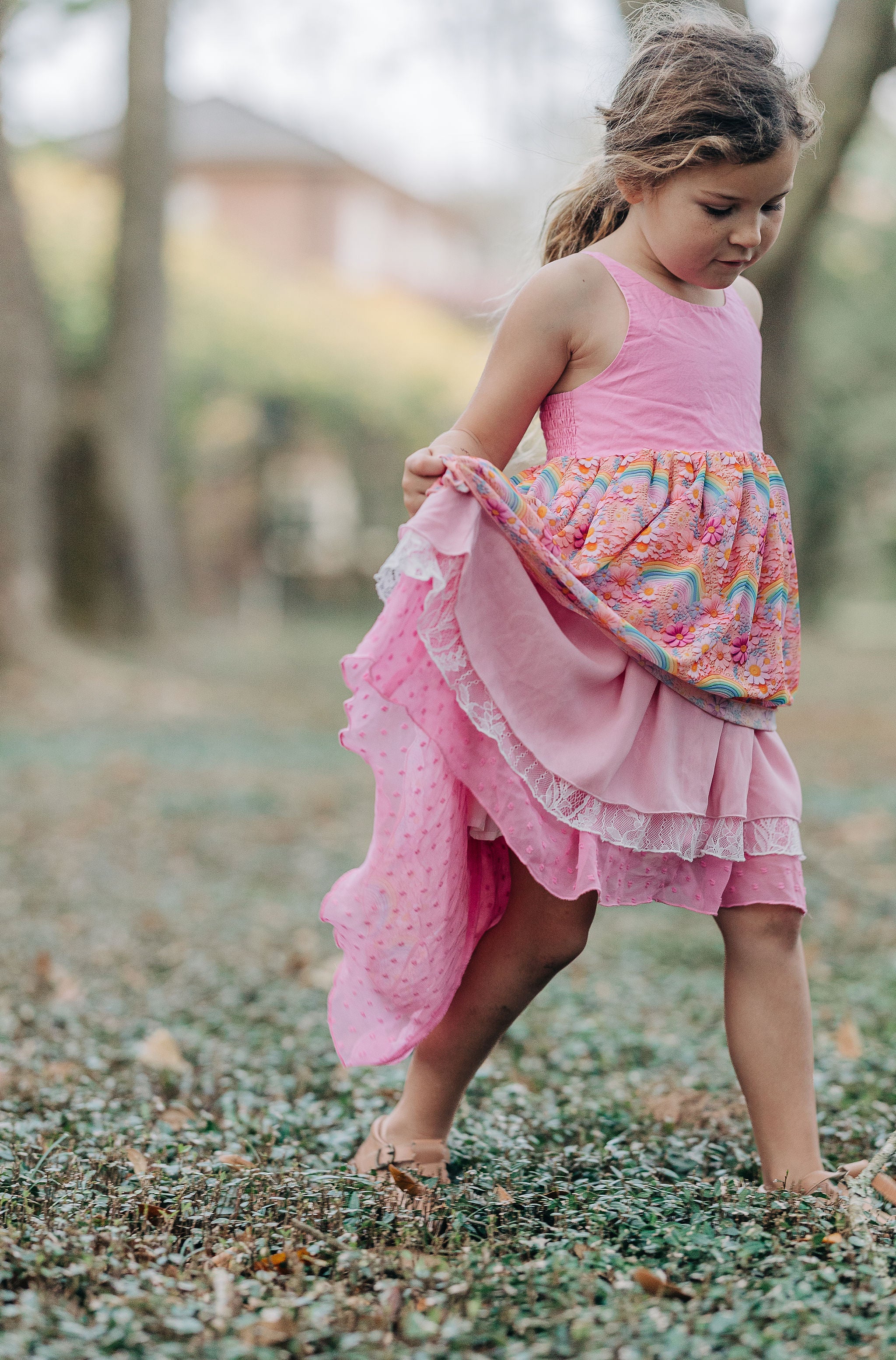 Zoe High-Low Dress - Chasing Rainbows