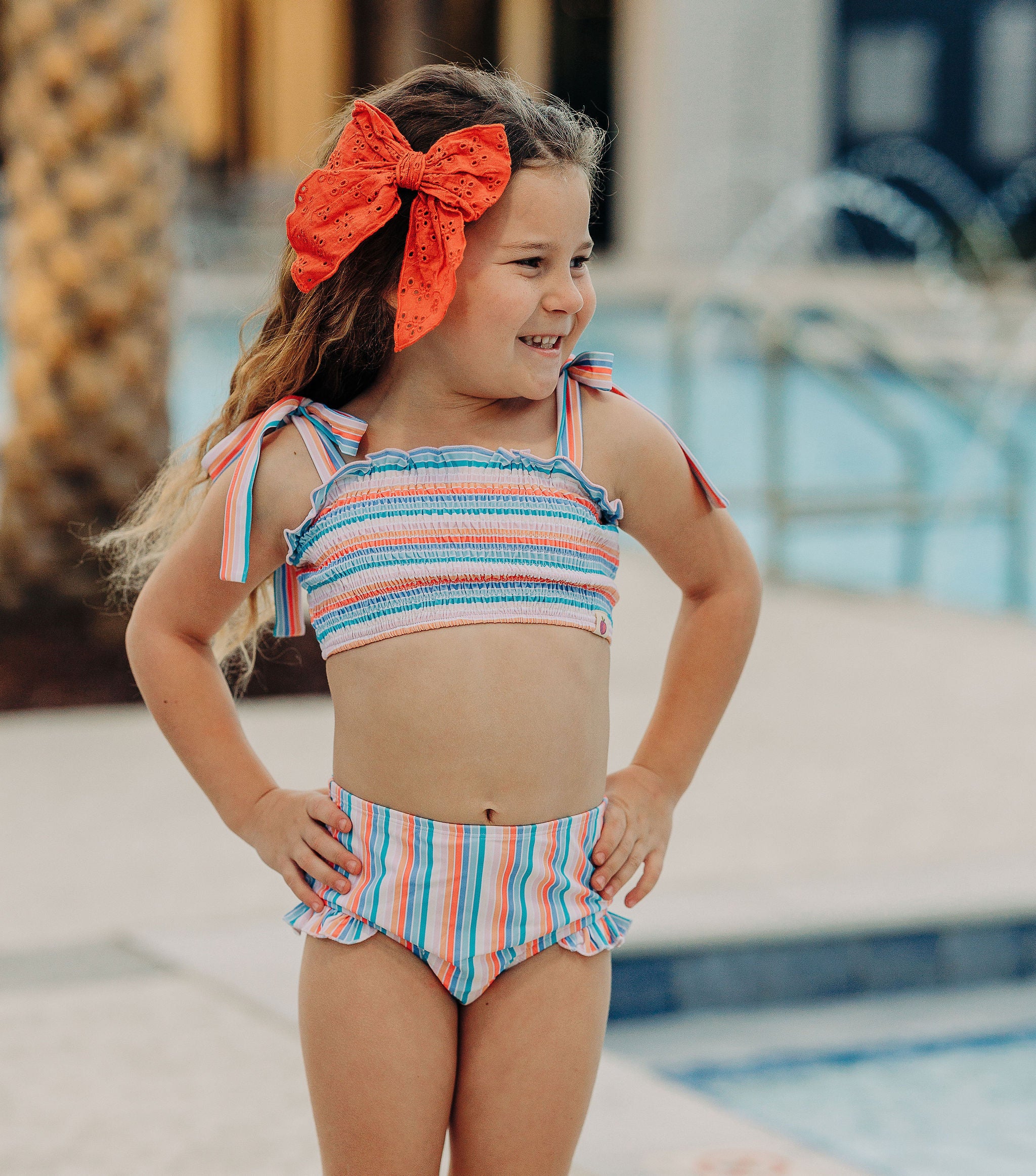 Waverly Shirred Swimsuit - Vintage Waves
