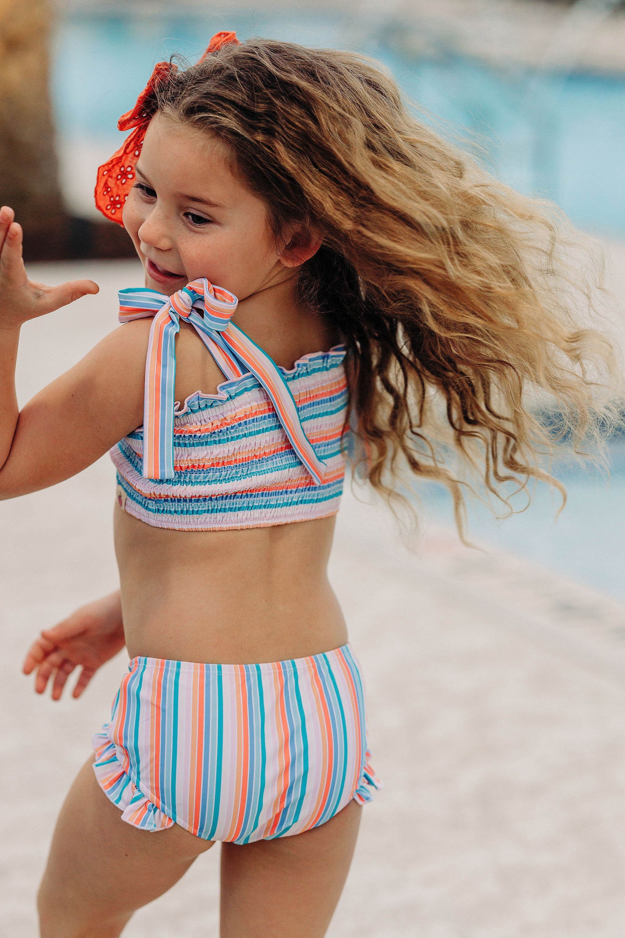 Waverly Shirred Swimsuit - Vintage Waves