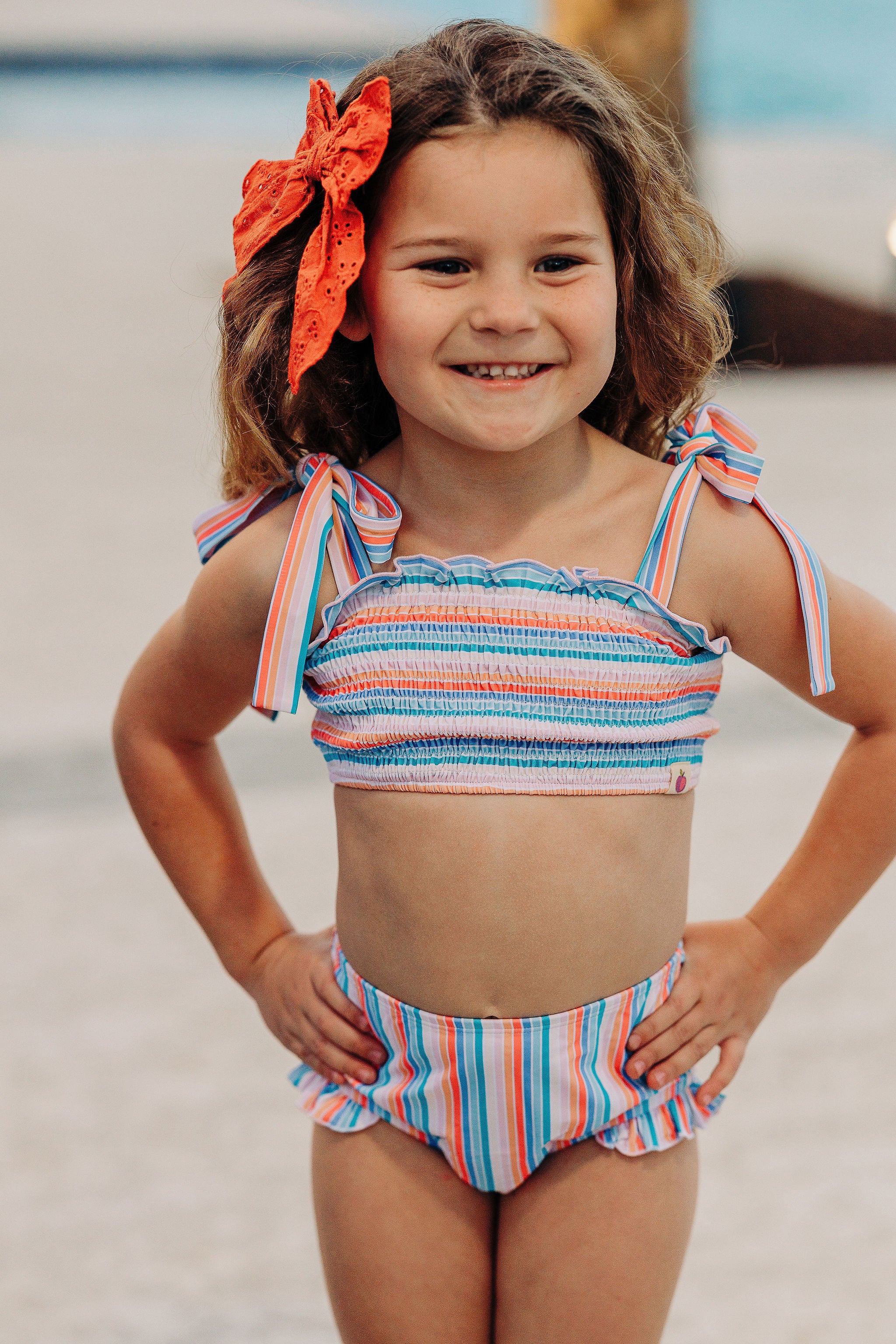 Waverly Shirred Swimsuit - Vintage Waves