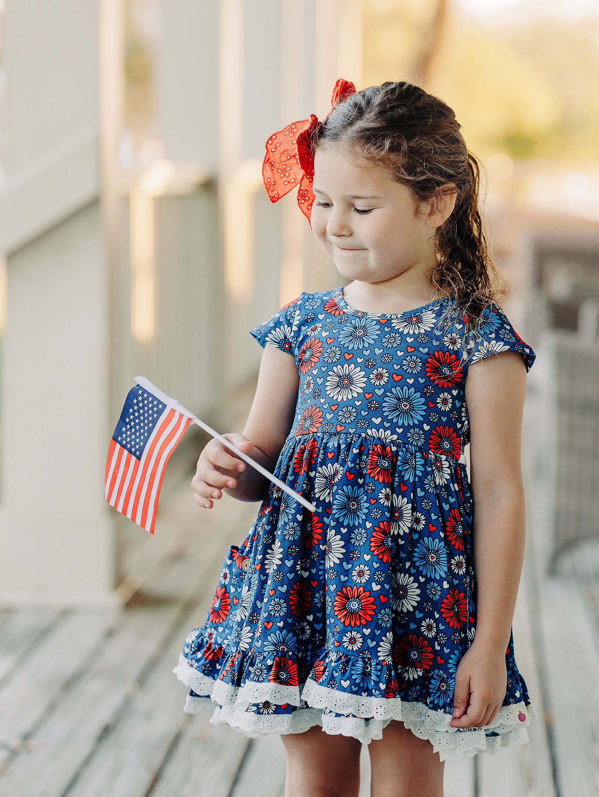 Myra Knit Dress - Star Spangled Bloom