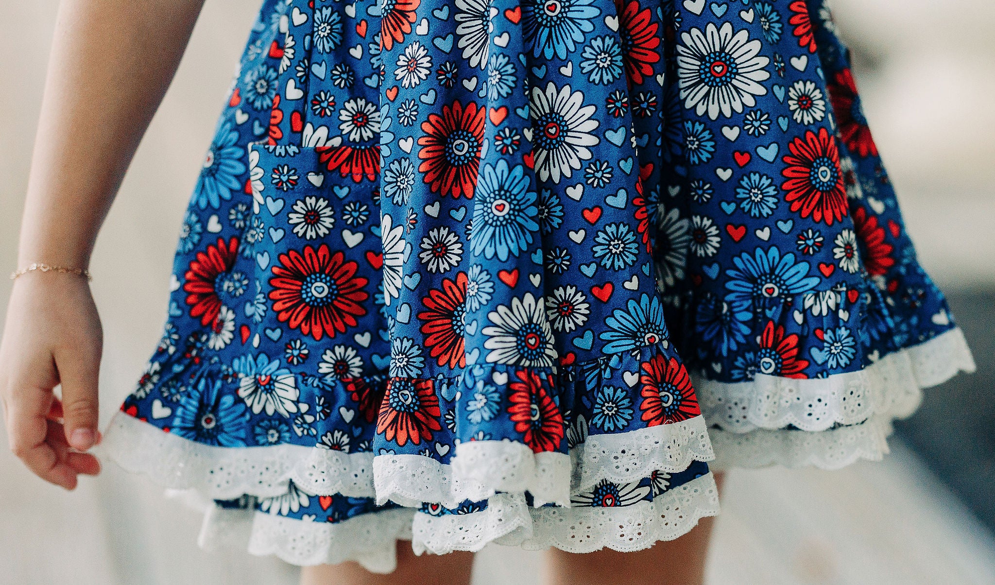 Myra Knit Dress - Star Spangled Bloom