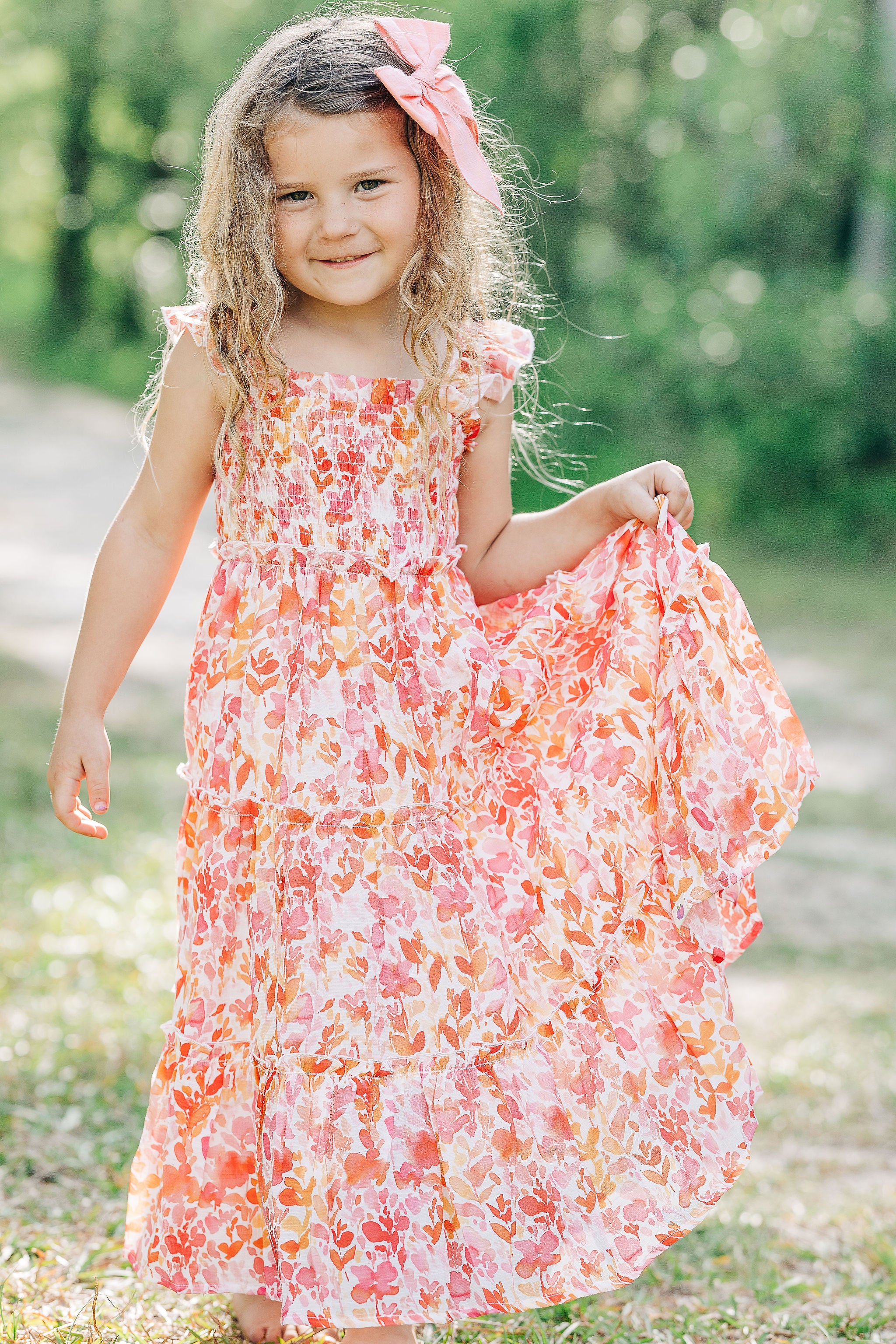 Fiona Maxi Dress - Pink Grapefruit