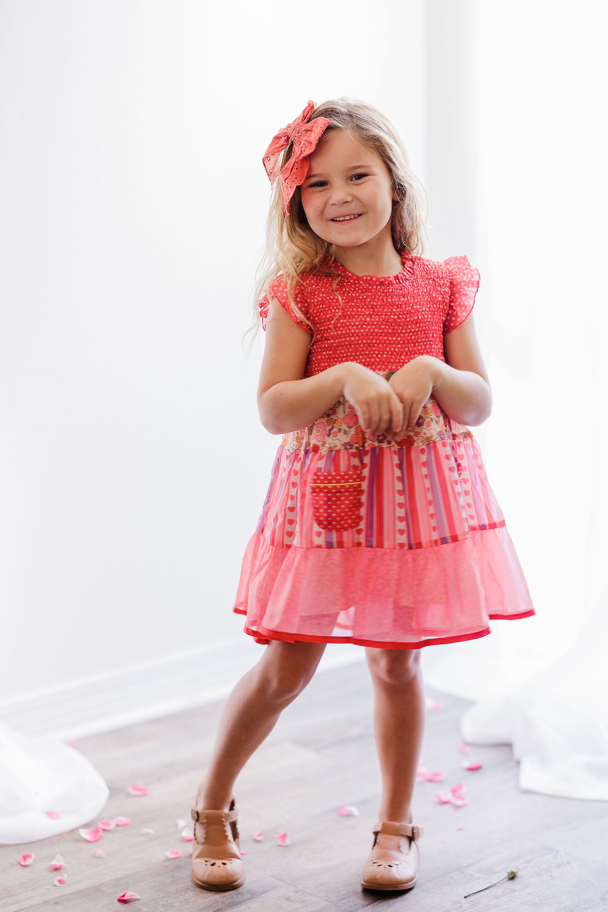 Brielle Shimmer Dress - Romantic Blossom