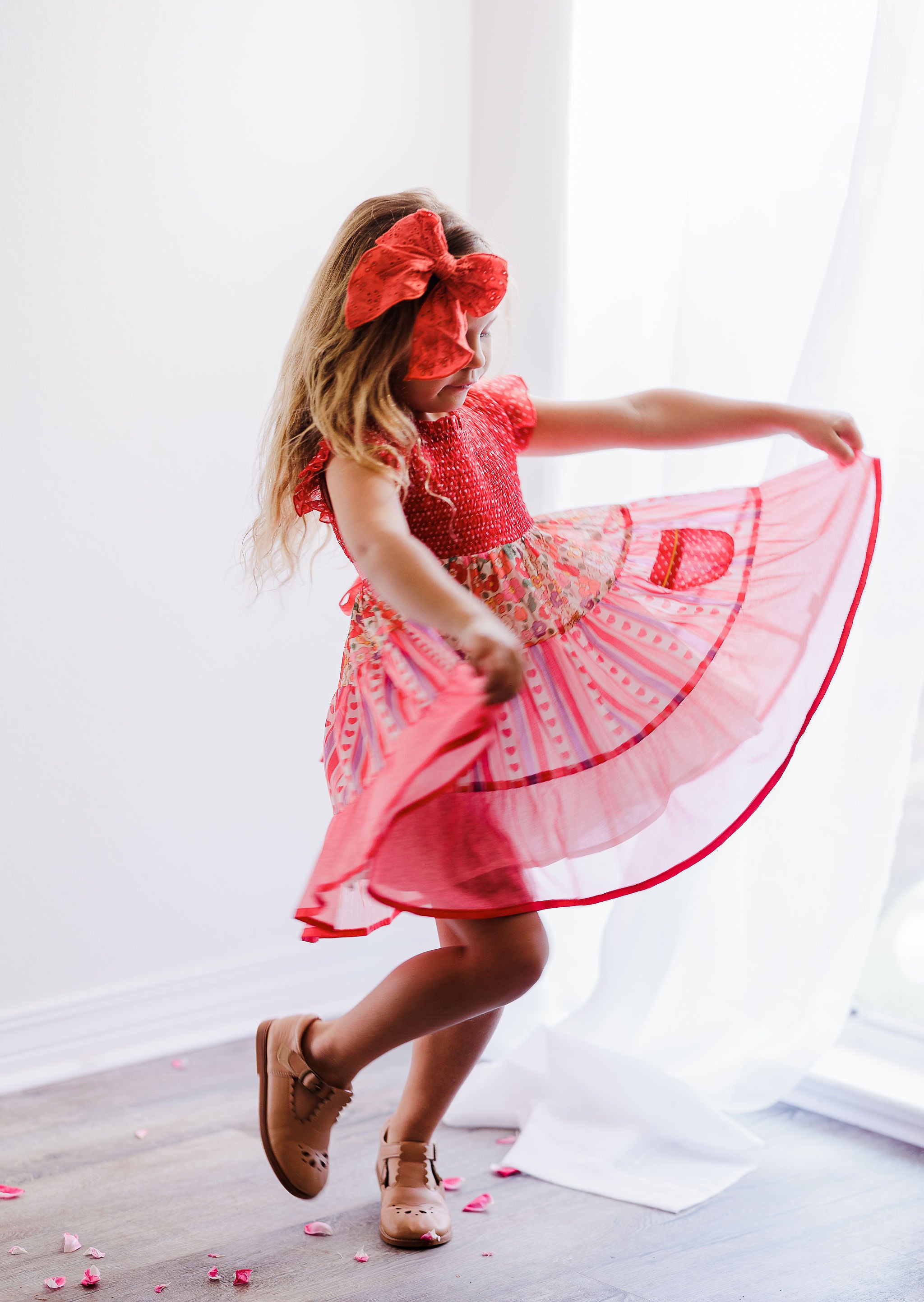 Brielle Shimmer Dress - Romantic Blossom