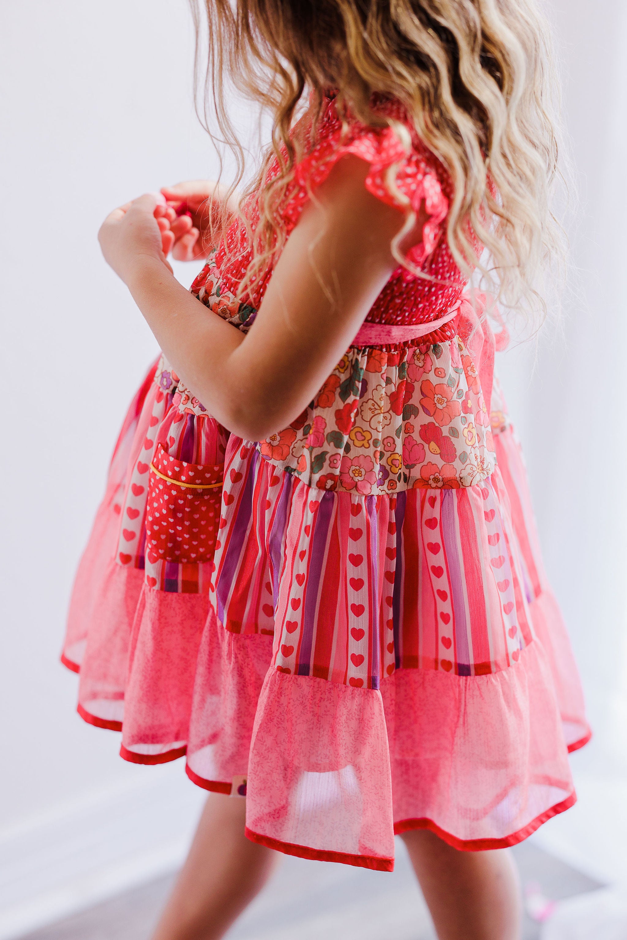 Brielle Shimmer Dress - Romantic Blossom