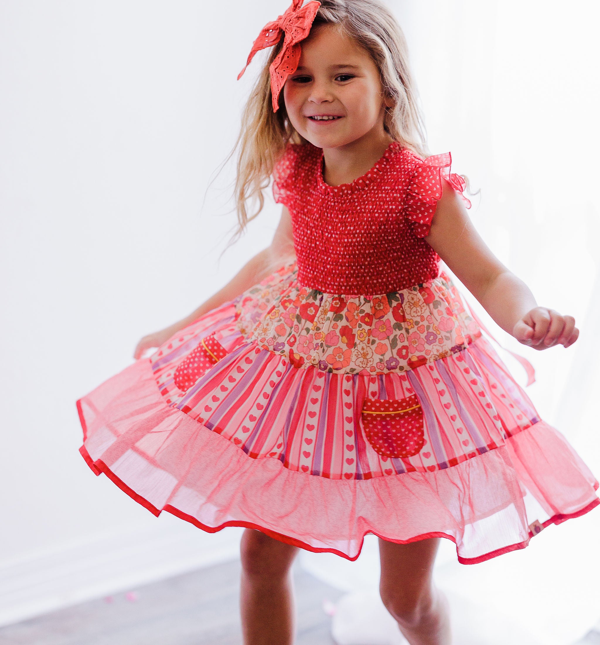 Brielle Shimmer Dress - Romantic Blossom