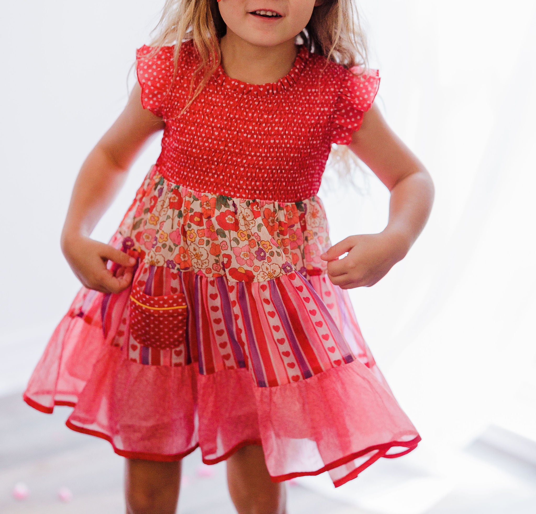 Brielle Shimmer Dress - Romantic Blossom