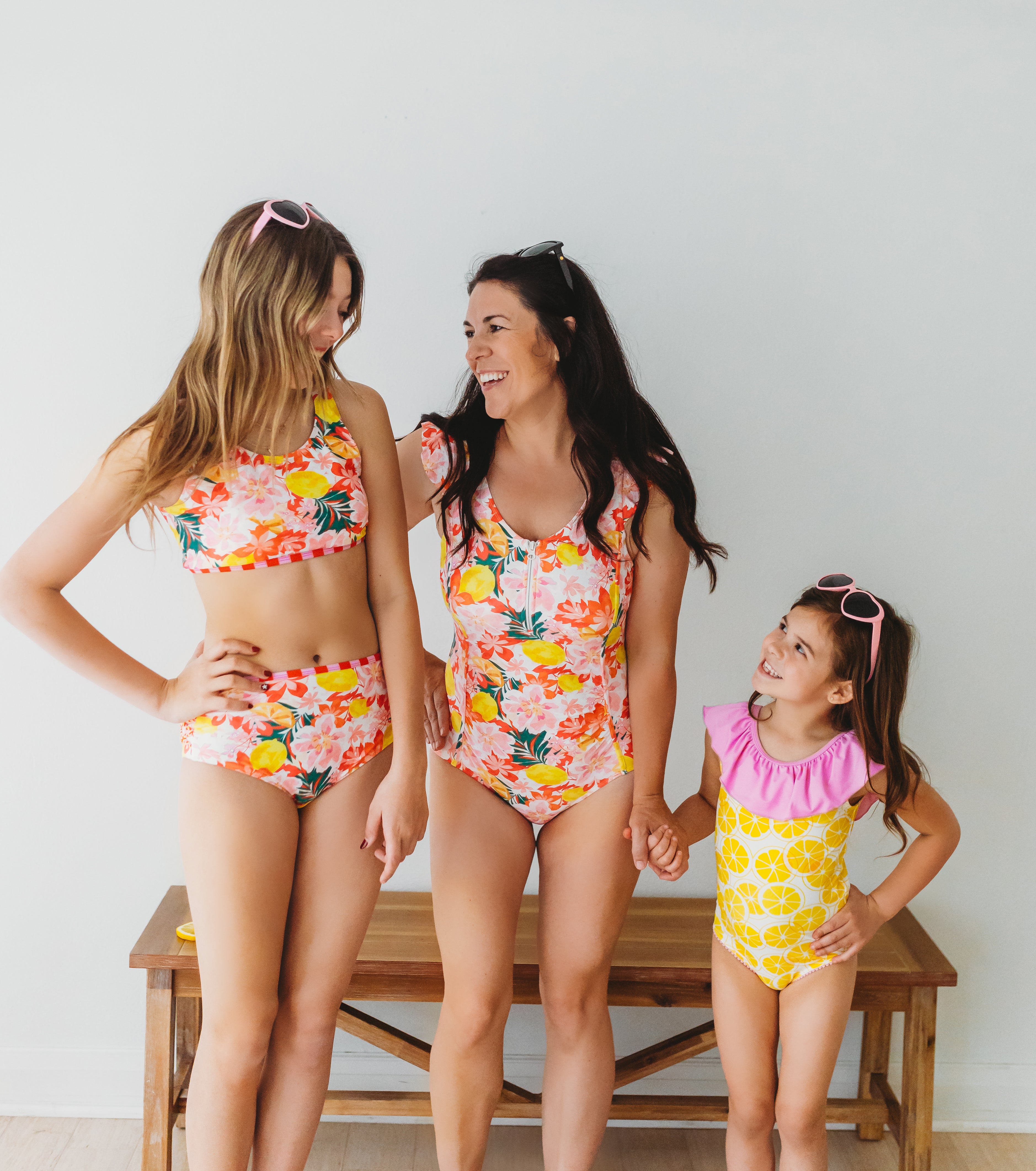 Matilda Jane Two Piece Swimsuit | Luau Pink Hibiscus