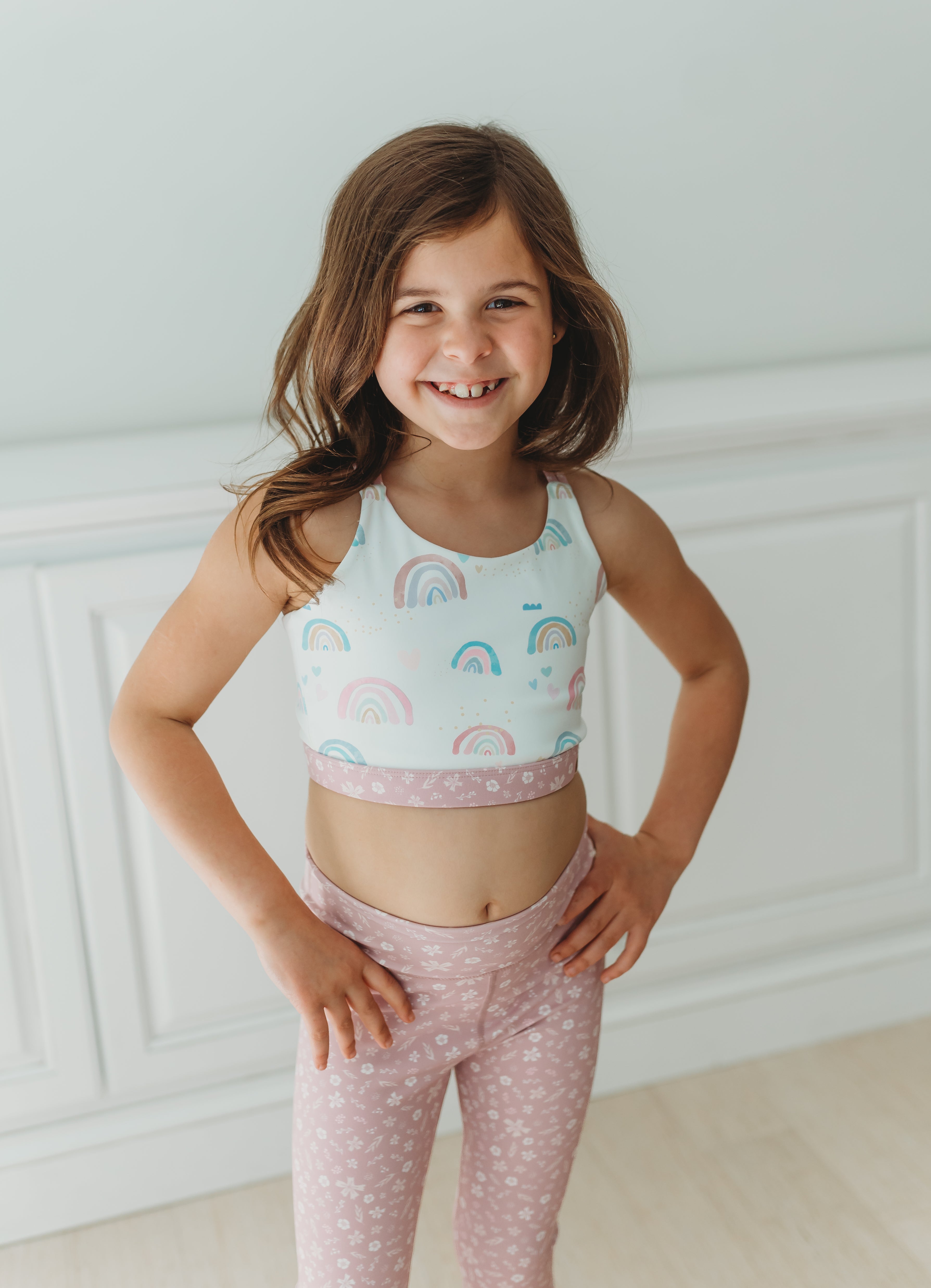 Active Crop Top - Over the Rainbow (Runs Small)