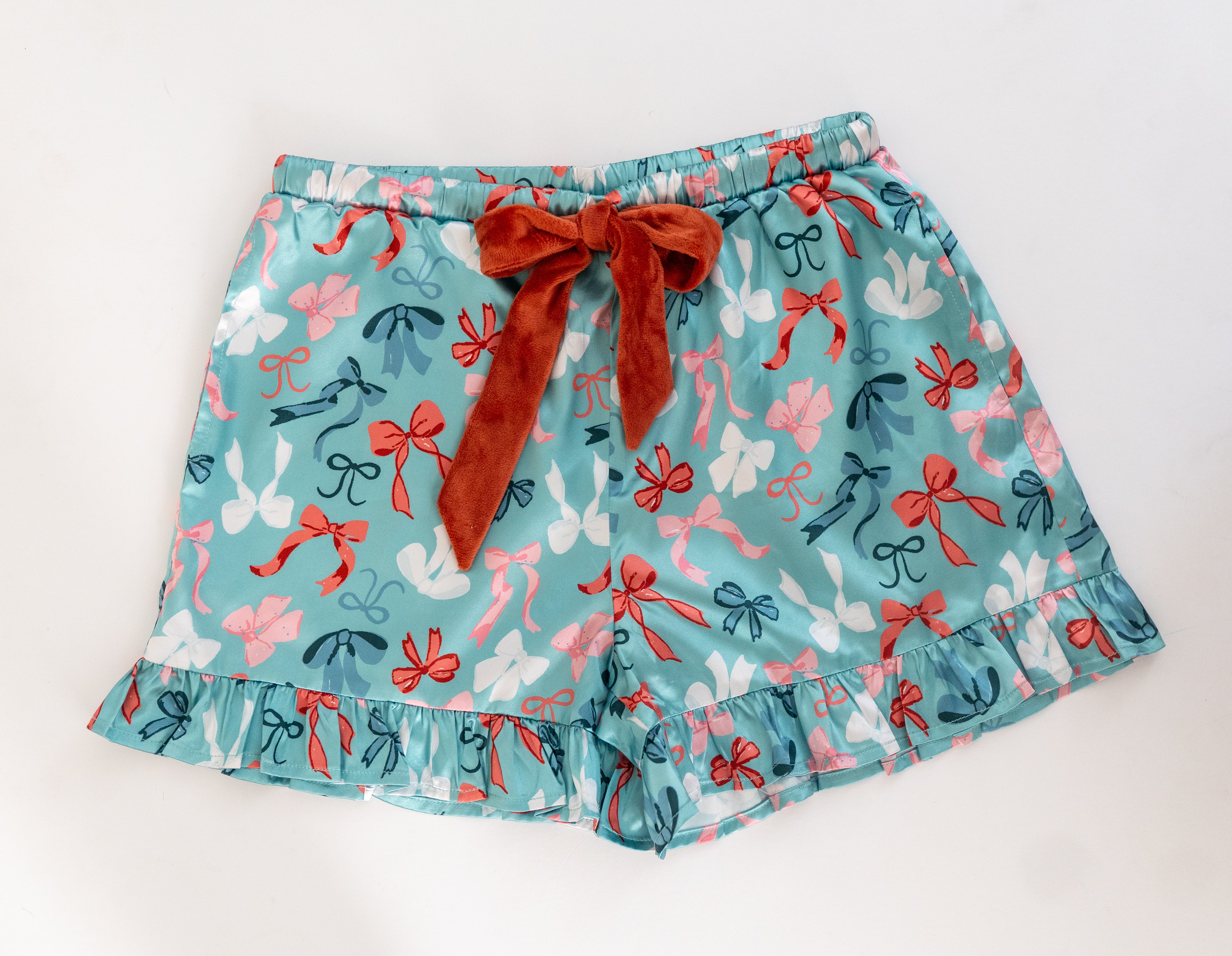 Women's Satin Loungewear Set - Merry Bows