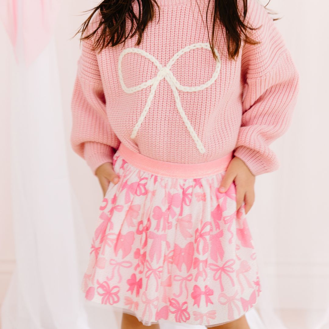 Sweet Wink Sweater - Bow Yarn Knit
