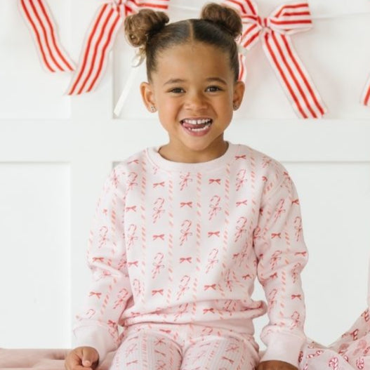 Sweet Wink Sweatshirt- Candy Cane Lane Christmas