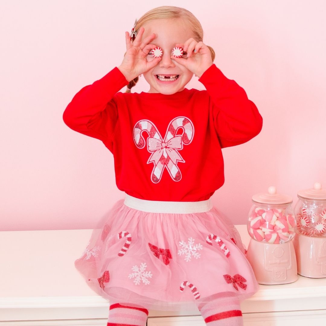 Sweet Wink Sweater - Candy Cane Patch