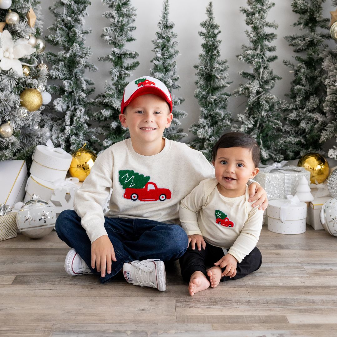 Sweet Wink Sweater - Christmas Truck Patch