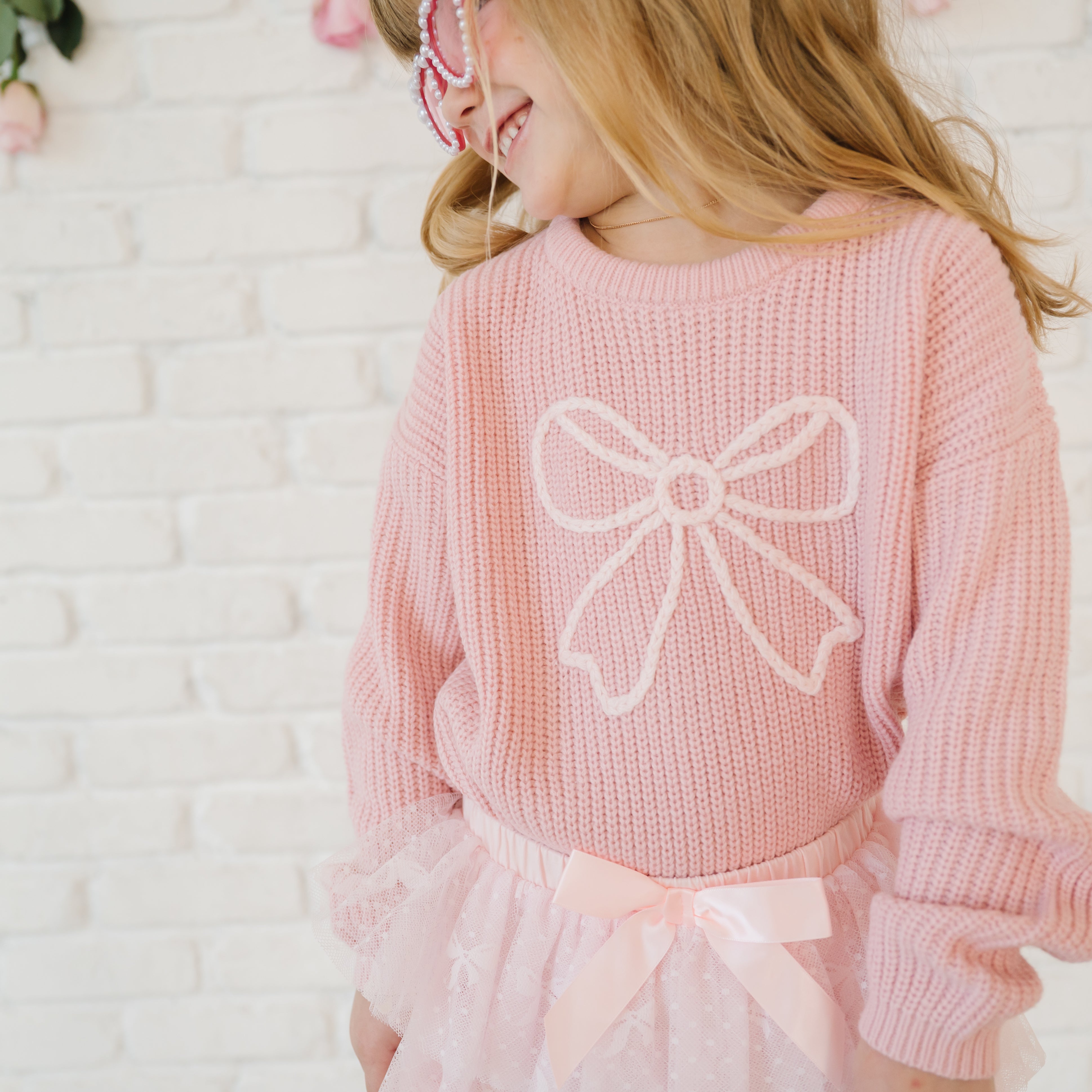 Sweet Wink Knit Sweater - Coquette Bow