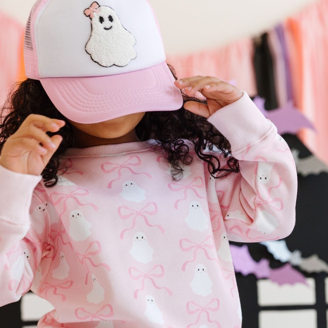 Sweet Wink Hat - Coquette Ghost Patch