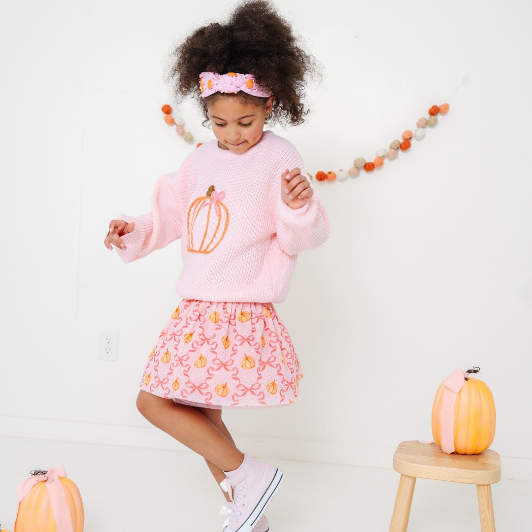 Sweet Wink Sweater - Coquette Pumpkin Knit