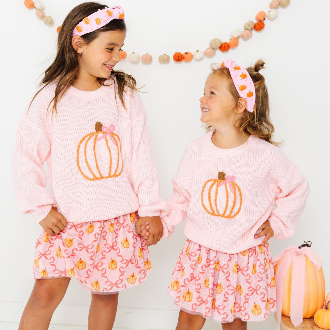 Sweet Wink Sweater - Coquette Pumpkin Knit