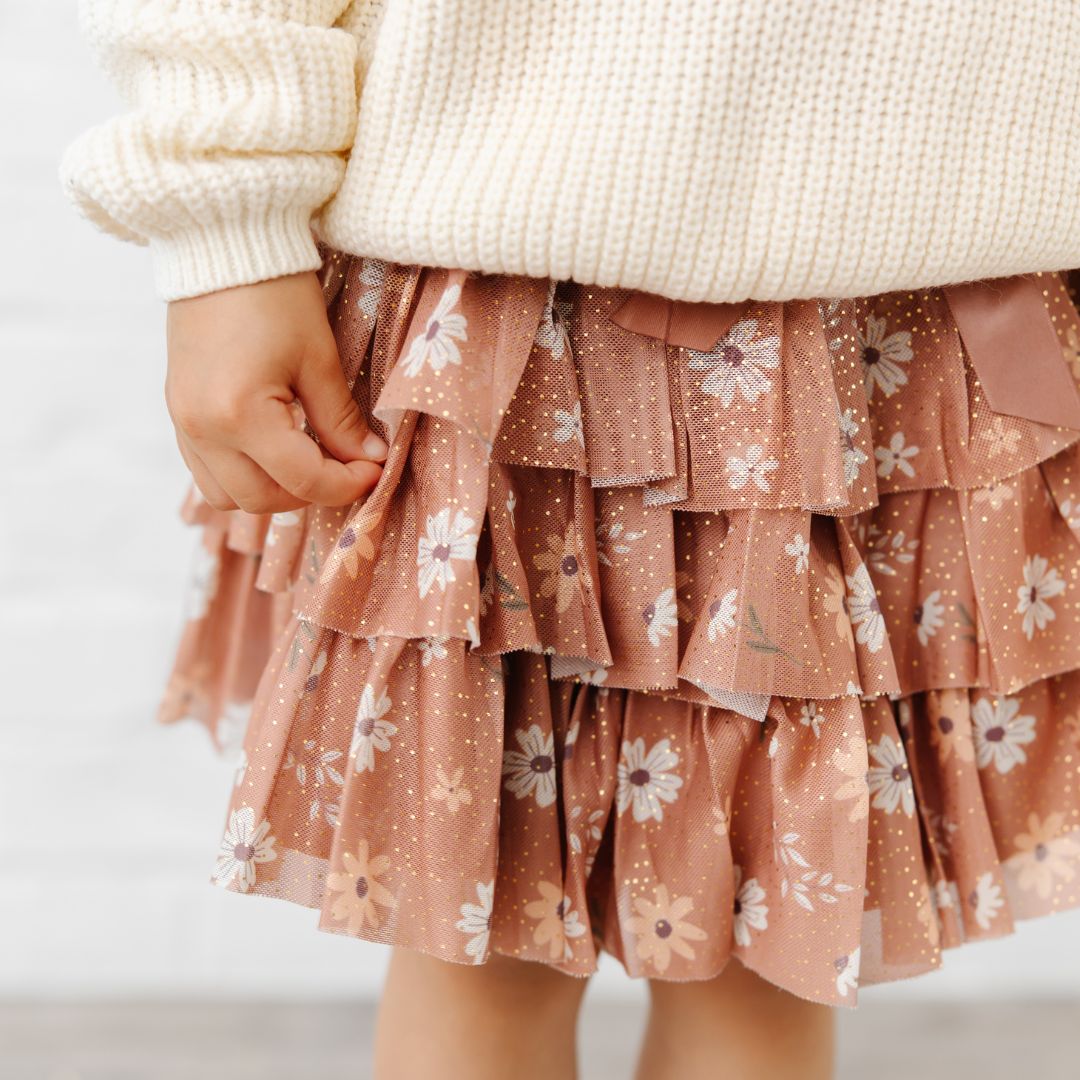 Sweet Wink Tutu - Ditsy Fall Floral Tiered