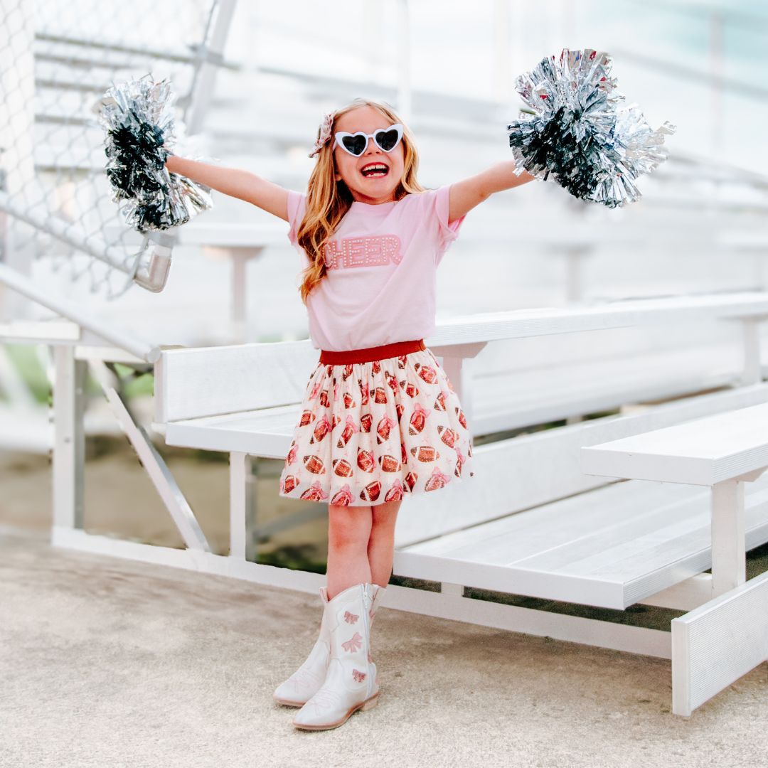 Sweet Wink Hair Clip - Football Cutie Tulle Bow