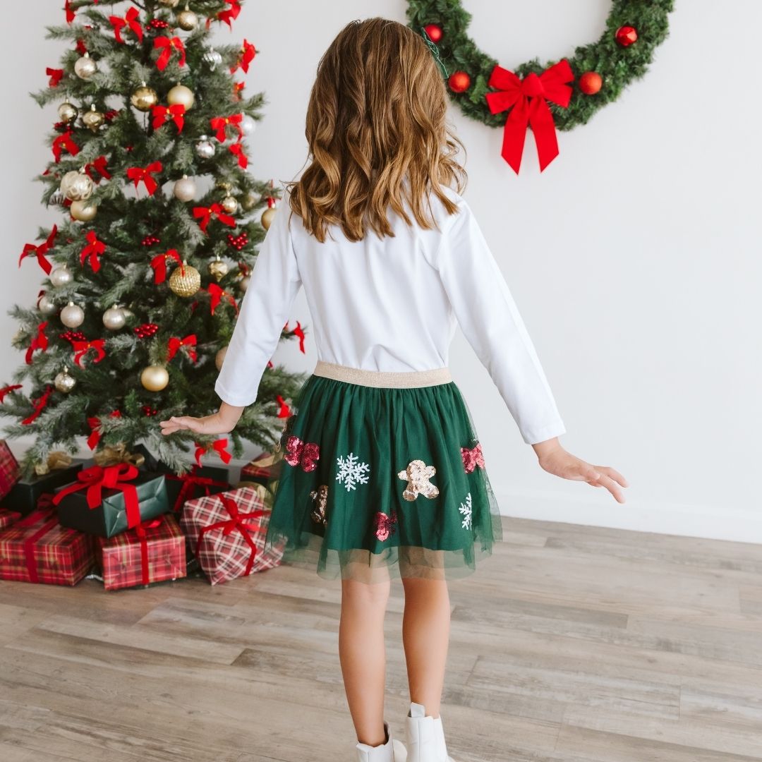 Sweet Wink Tutu - Gingerbread Sequin Joy