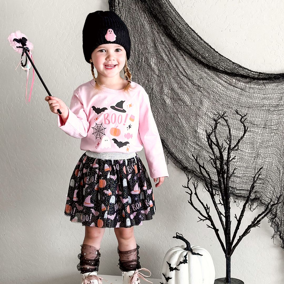 Sweet Wink Long Sleeve Shirt - Halloween Doodle