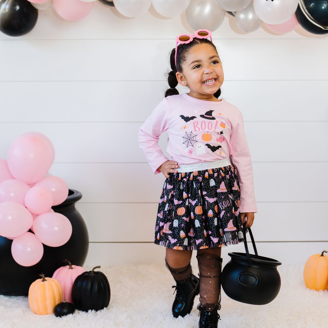 Sweet Wink Long Sleeve Shirt - Halloween Doodle